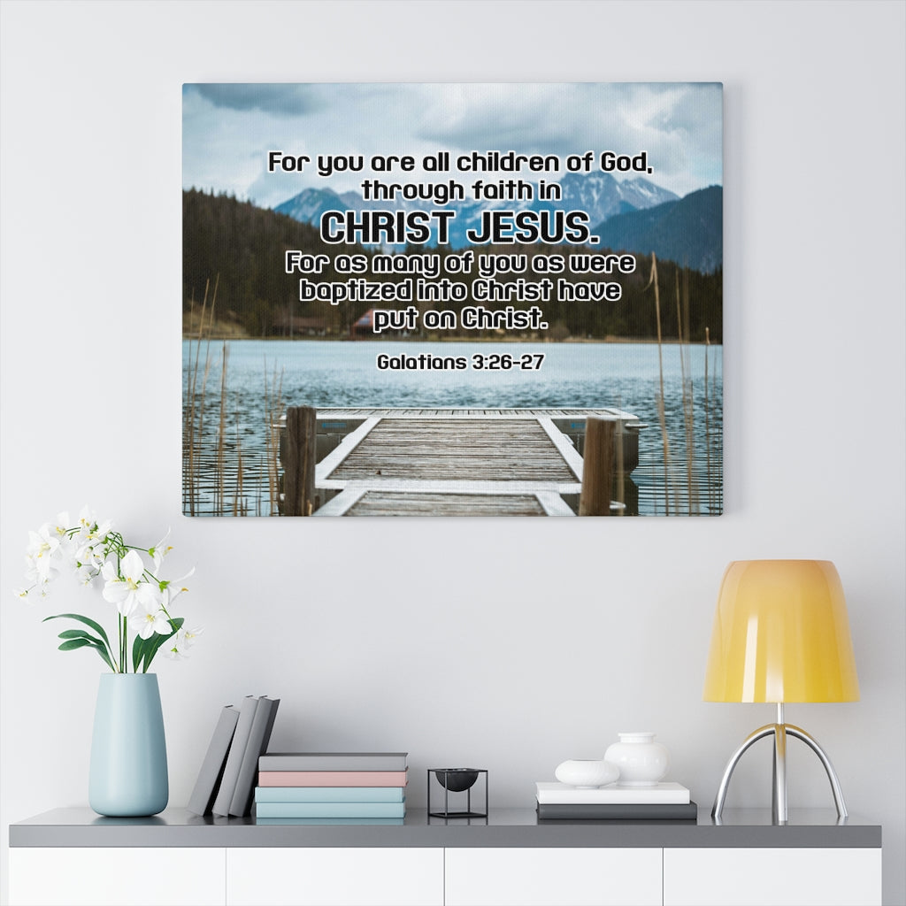 Scripture Walls Children of God Galatians 3:26-27 Wall Art Christian Home Decor Unframed-Express Your Love Gifts