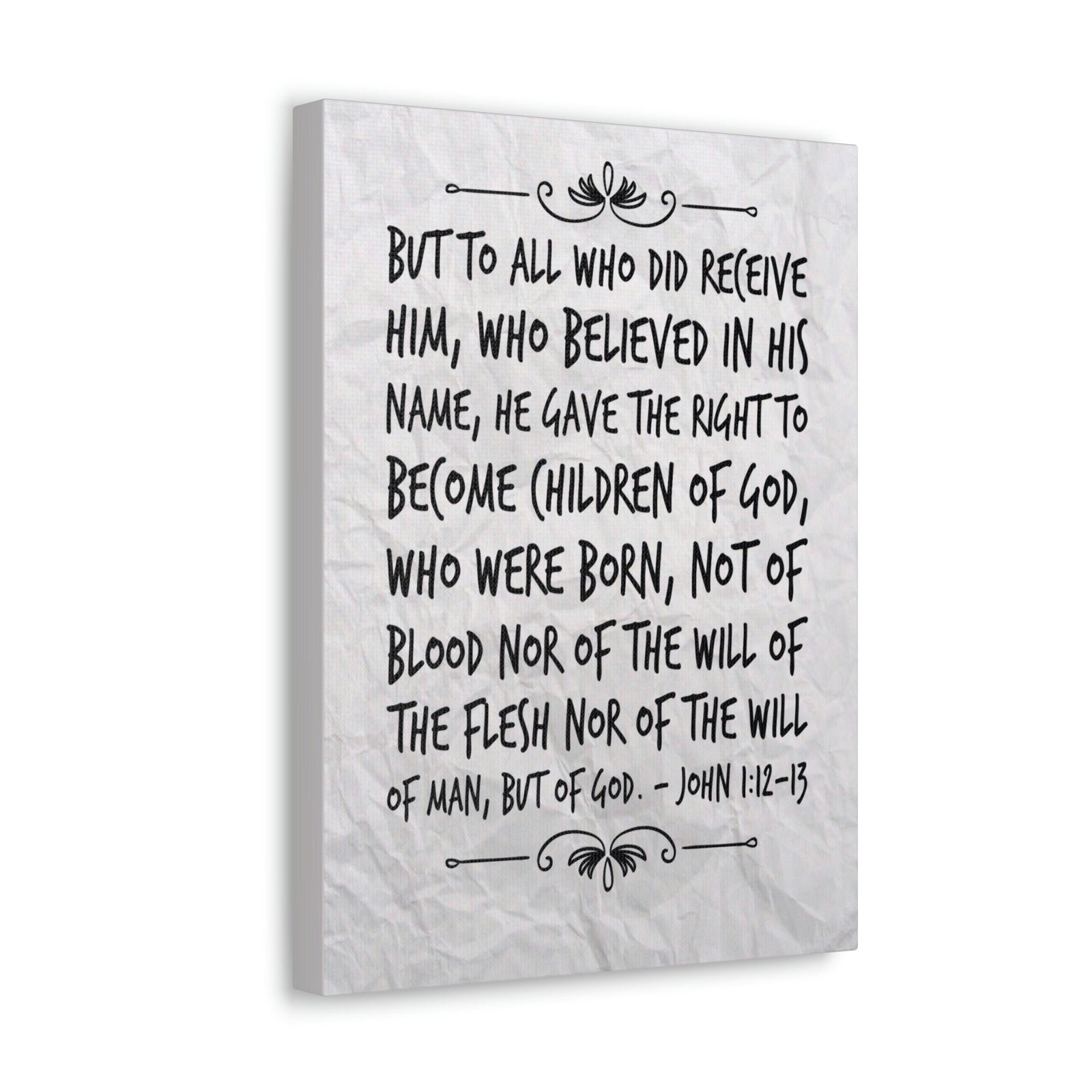 Scripture Walls Children Of God John 1:12 Bible Verse Canvas Christian Wall Art Bible Verse Print Ready To Hang Unframed-Express Your Love Gifts