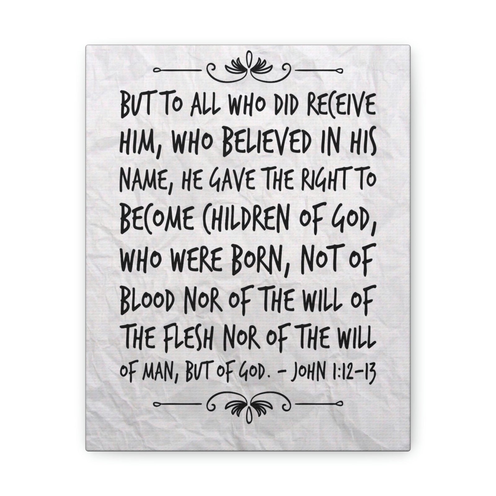 Scripture Walls Children Of God John 1:12 Bible Verse Canvas Christian Wall Art Bible Verse Print Ready To Hang Unframed-Express Your Love Gifts