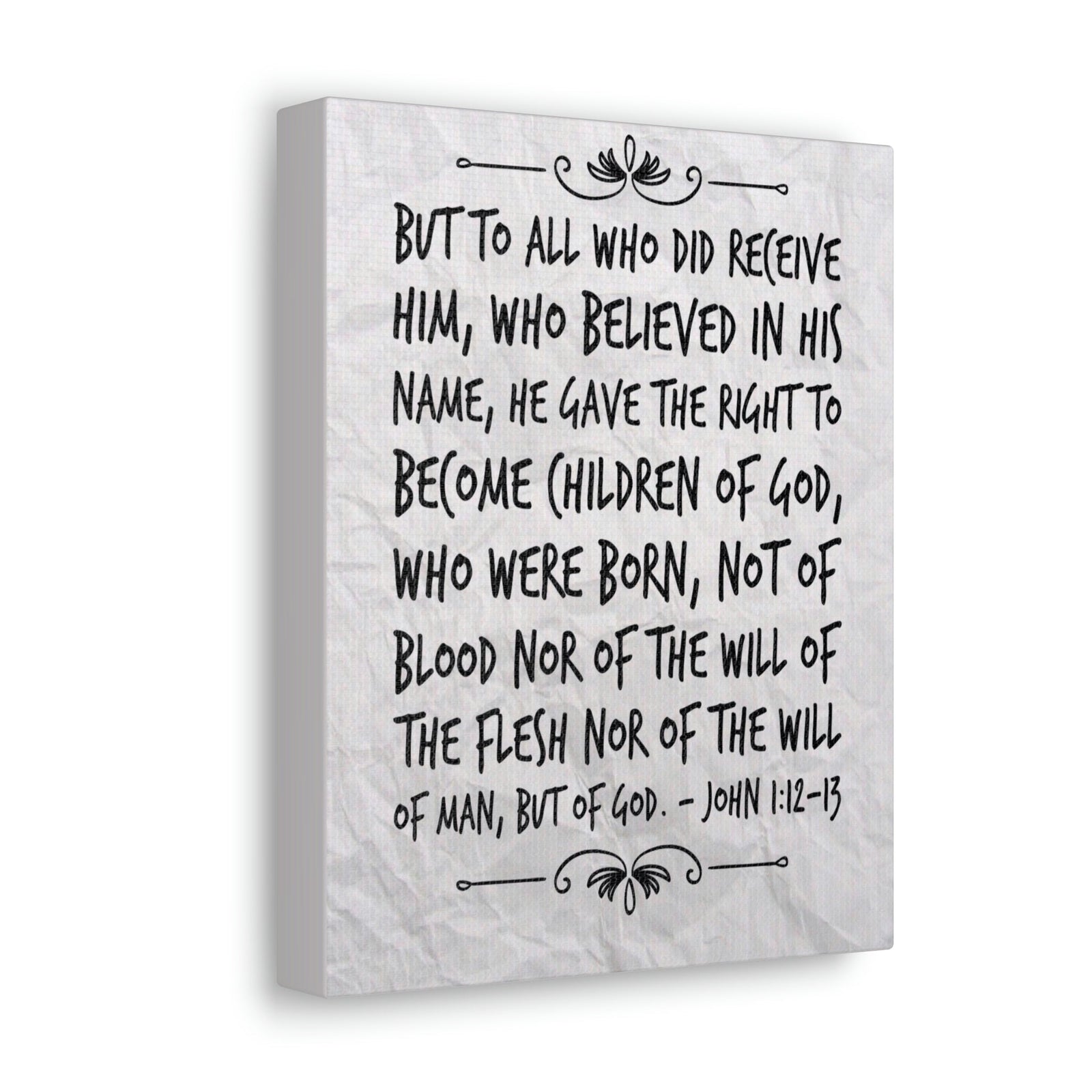 Scripture Walls Children Of God John 1:12 Bible Verse Canvas Christian Wall Art Bible Verse Print Ready To Hang Unframed-Express Your Love Gifts