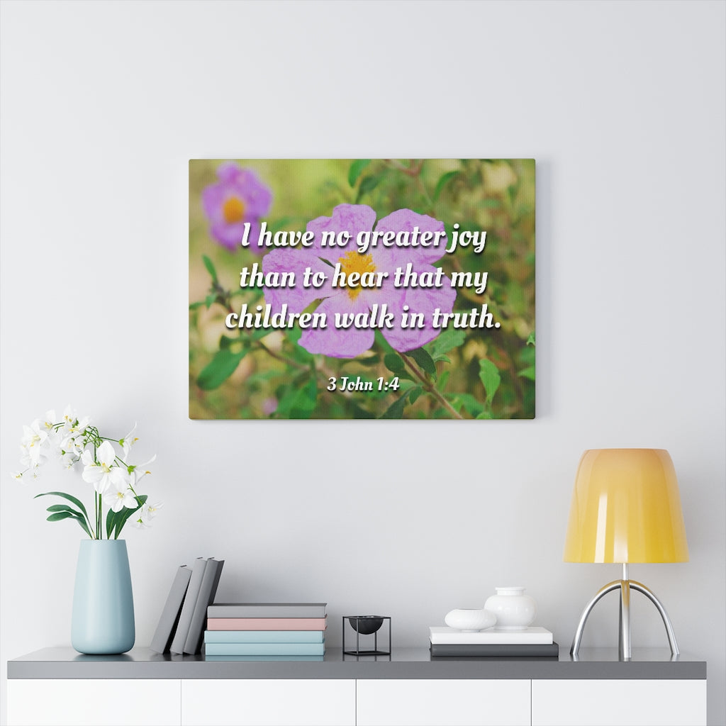 Scripture Walls Children Walk In Truth 3 John 1:4 Bible Verse Canvas Christian Wall Art Ready to Hang Unframed-Express Your Love Gifts