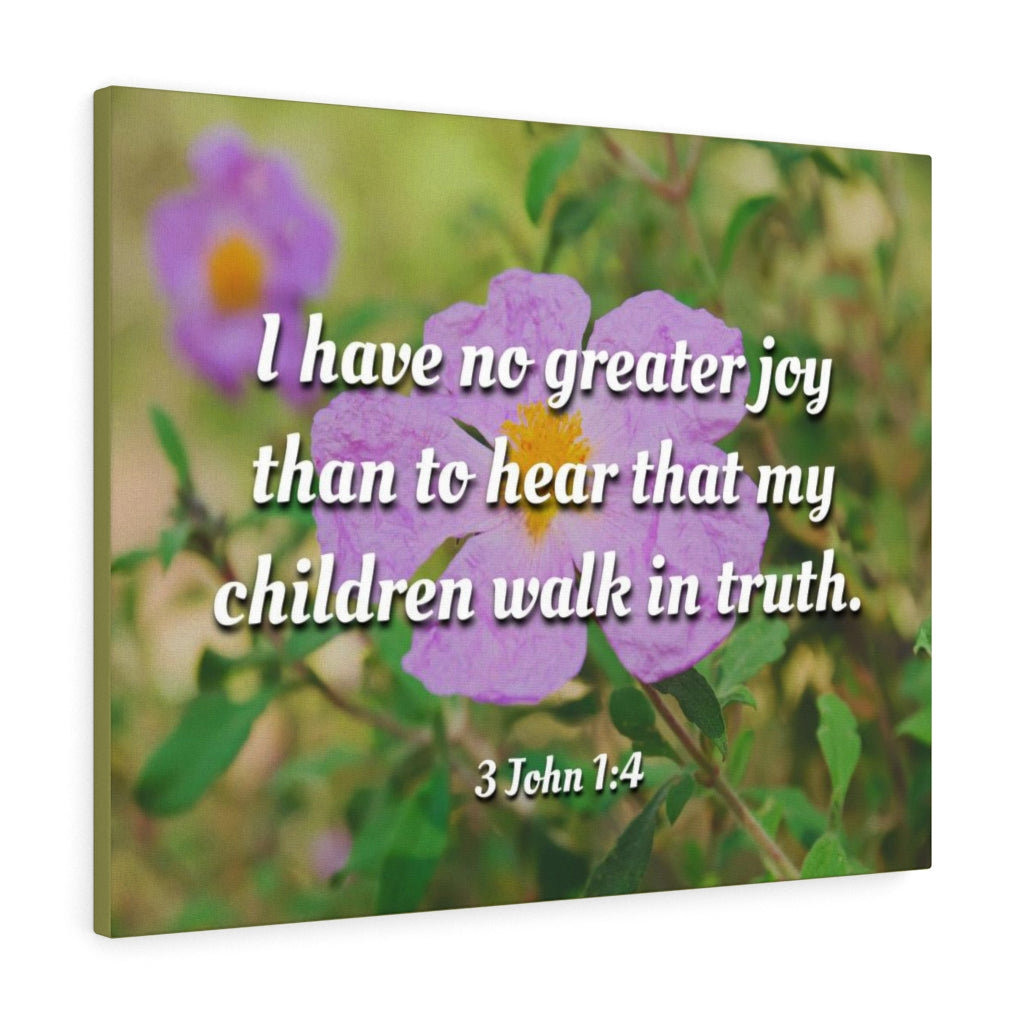 Scripture Walls Children Walk In Truth 3 John 1:4 Bible Verse Canvas Christian Wall Art Ready to Hang Unframed-Express Your Love Gifts