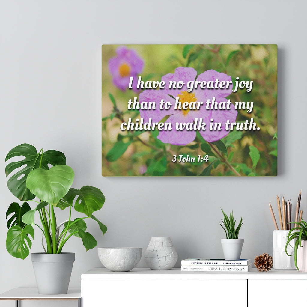Scripture Walls Children Walk In Truth 3 John 1:4 Bible Verse Canvas Christian Wall Art Ready to Hang Unframed-Express Your Love Gifts
