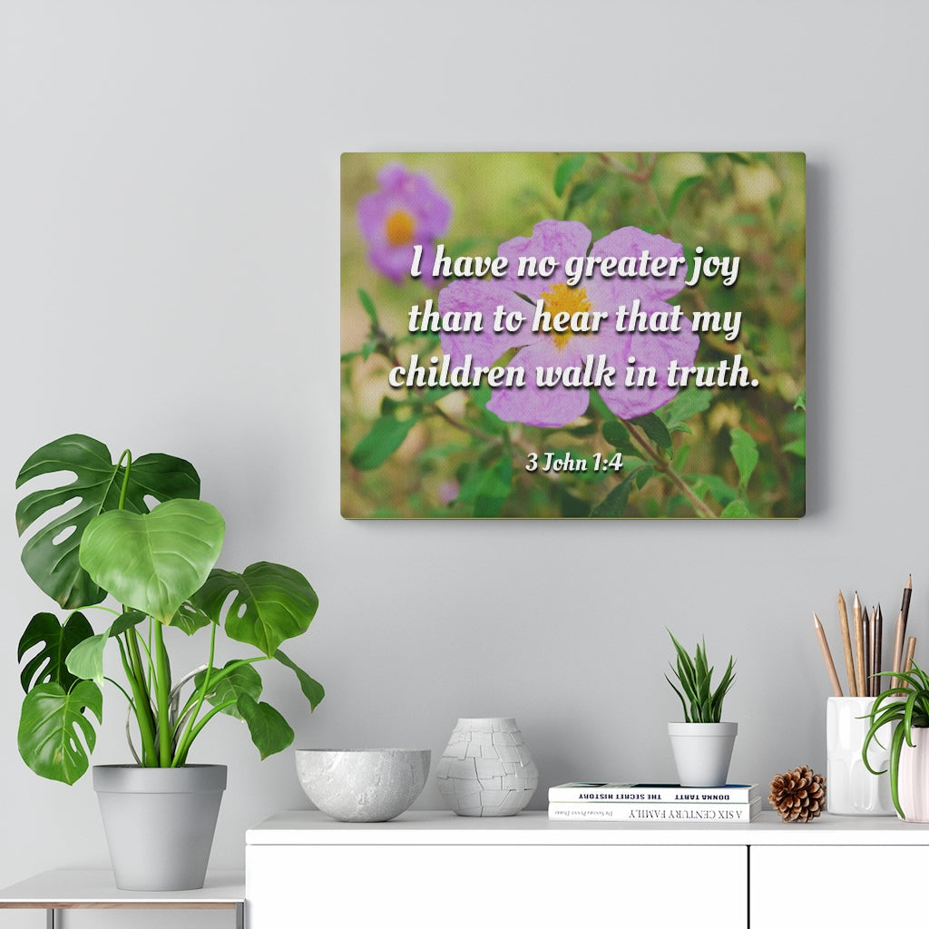 Scripture Walls Children Walk In Truth 3 John 1:4 Bible Verse Canvas Christian Wall Art Ready to Hang Unframed-Express Your Love Gifts