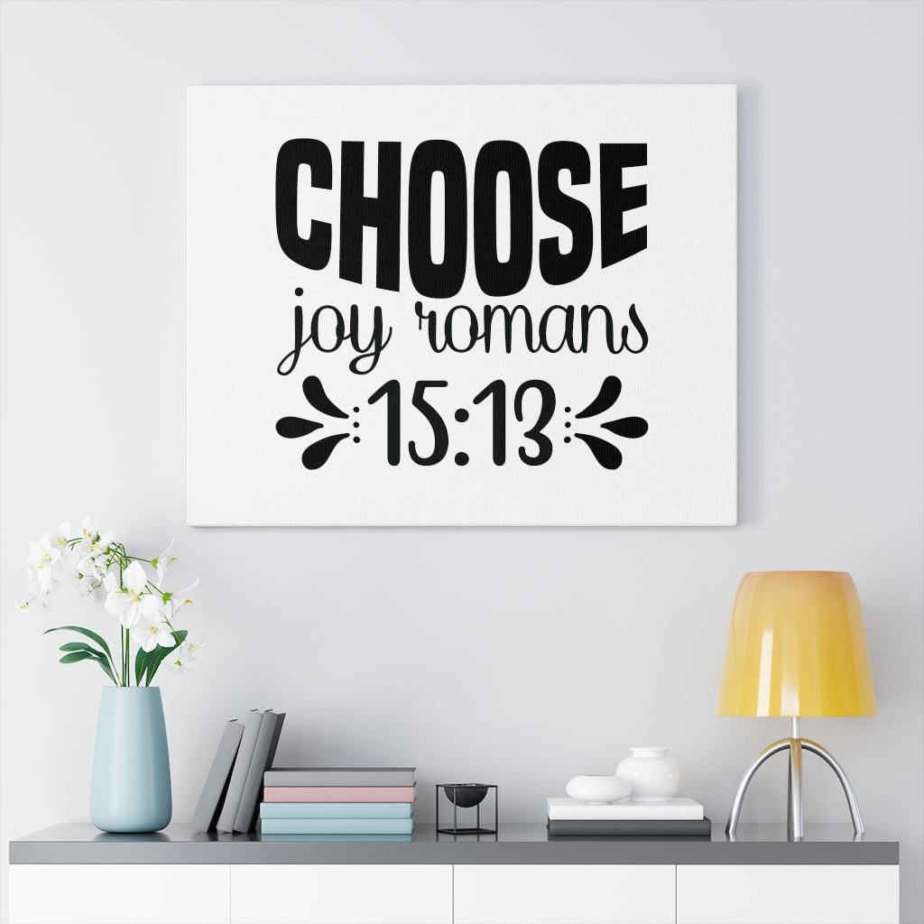 Scripture Walls Choose Joy Dots Romans 15:13 Bible Verse Canvas Christian Wall Art Ready to Hang Unframed-Express Your Love Gifts
