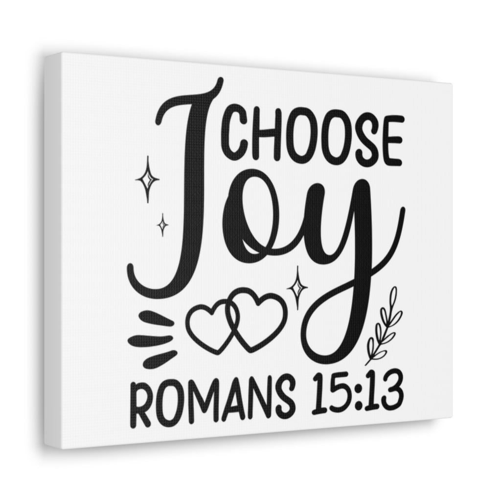 Scripture Walls Choose Joy Hearts Romans 15:13 Bible Verse Canvas Christian Wall Art Ready To Hang Unframed-Express Your Love Gifts