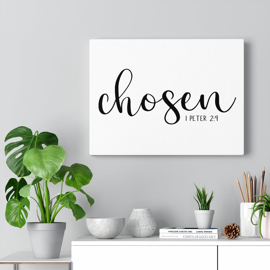 Scripture Walls Chosen 1 Peter 2:9 Plain Bible Verse Canvas Christian Wall Art Ready to Hang Unframed-Express Your Love Gifts