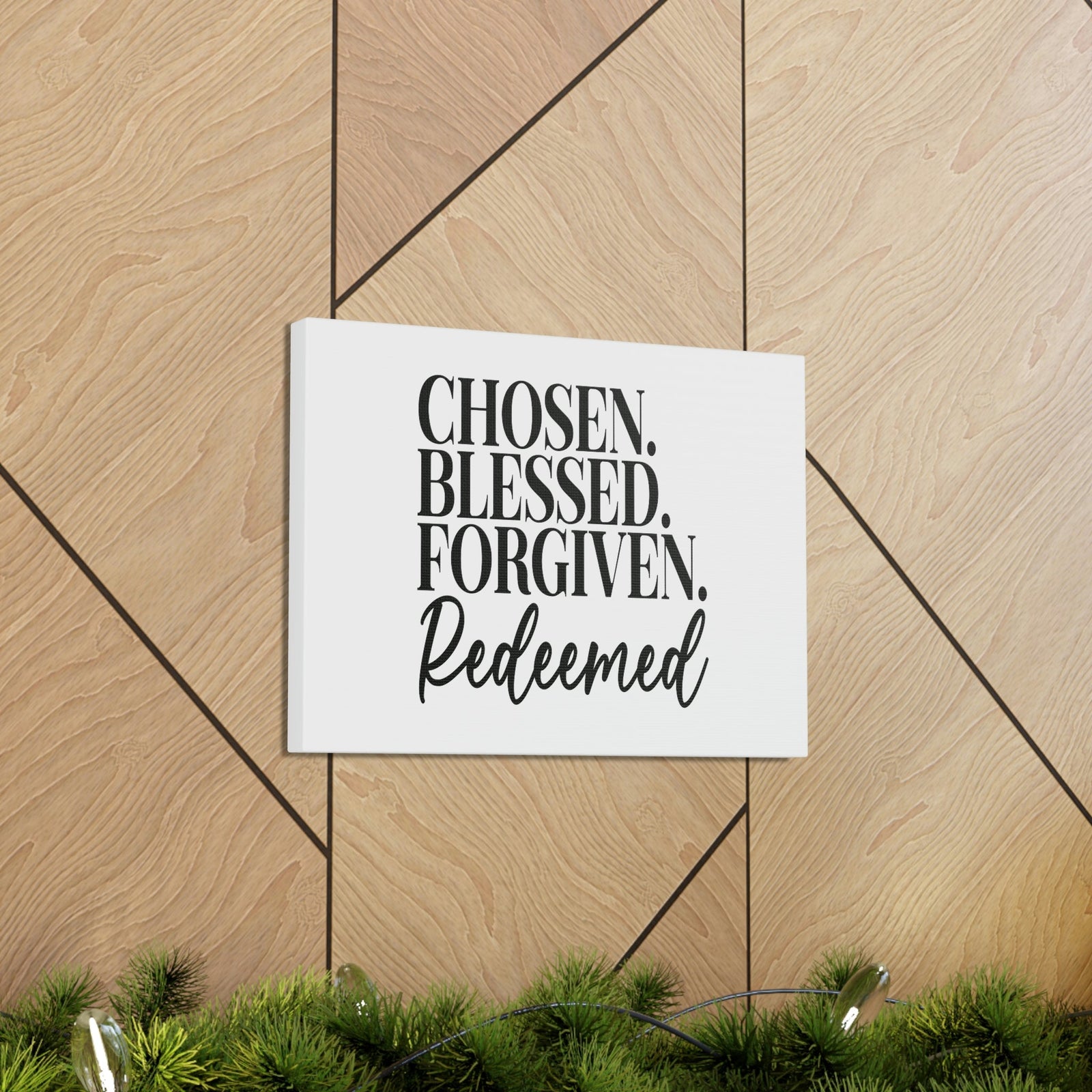 Scripture Walls Chosen, Blessed, Forgiven Ephesians 1:7 Christian Wall Art Bible Verse Print Ready to Hang Unframed-Express Your Love Gifts