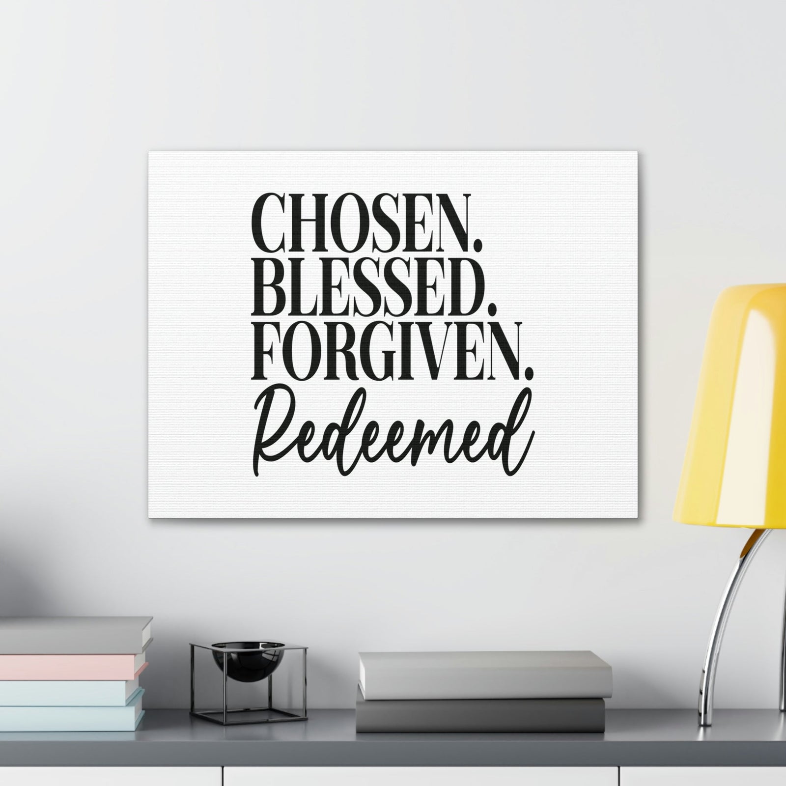 Scripture Walls Chosen, Blessed, Forgiven Ephesians 1:7 Christian Wall Art Bible Verse Print Ready to Hang Unframed-Express Your Love Gifts