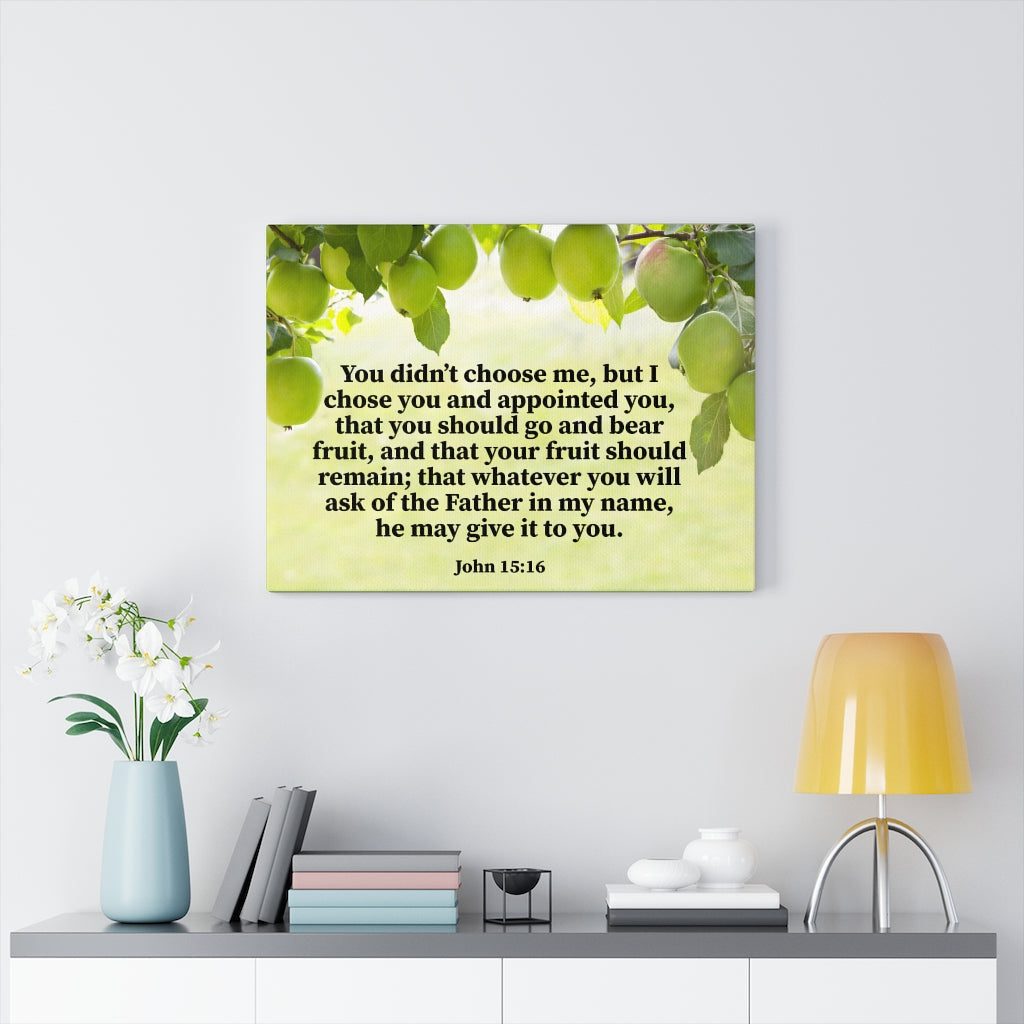 Scripture Walls Chosen by God John 15:16 Wall Art Christian Home Decor Unframed-Express Your Love Gifts