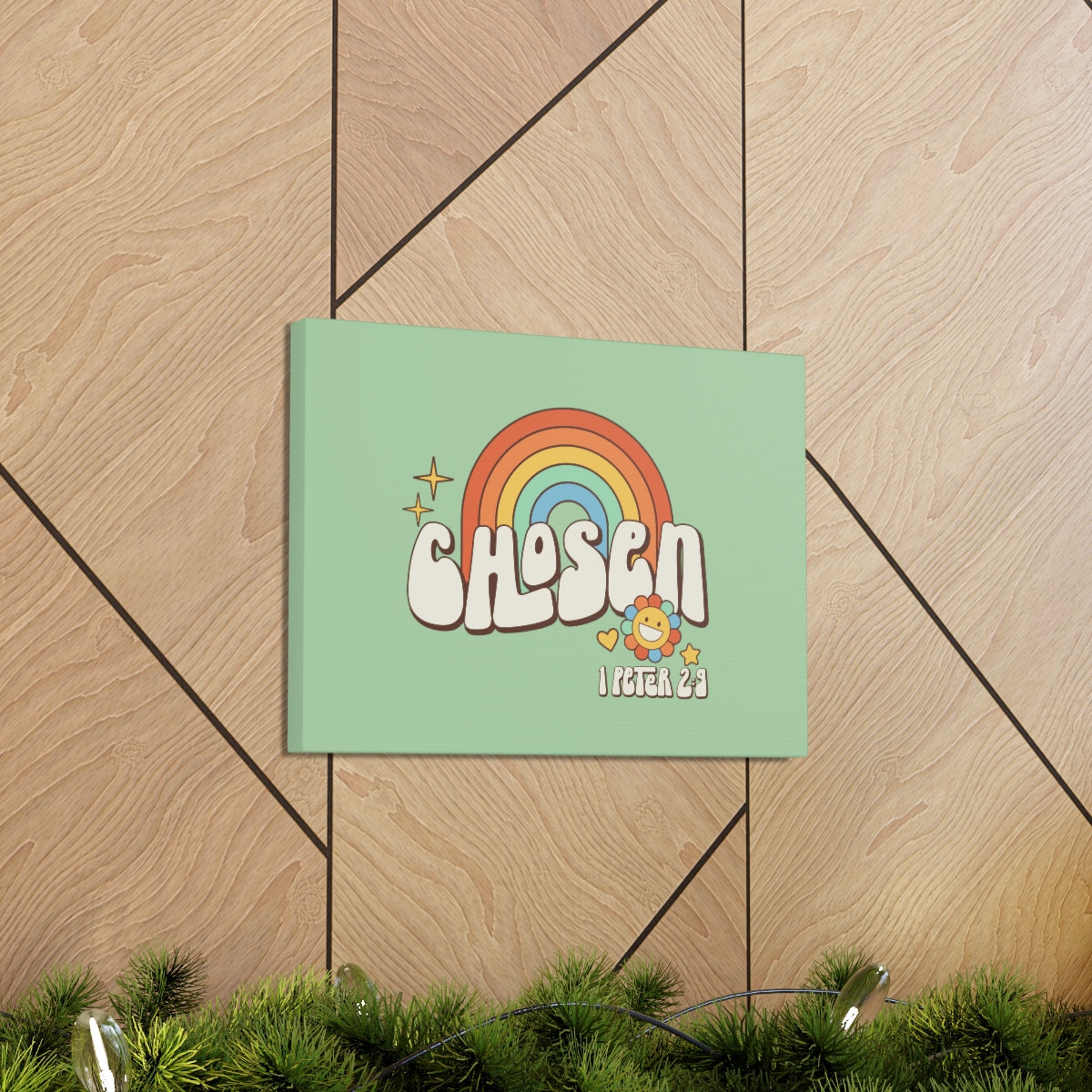 Scripture Walls Chosen Rainbow 1 Peter 2:9 Bible Verse Canvas Christian Wall Art Ready to Hang Unframed-Express Your Love Gifts