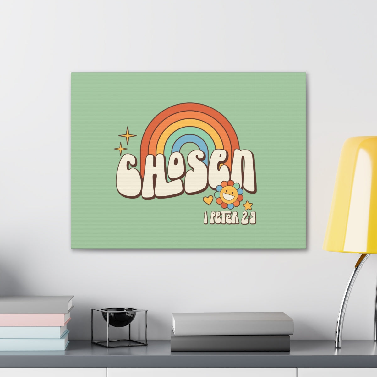 Scripture Walls Chosen Rainbow 1 Peter 2:9 Bible Verse Canvas Christian Wall Art Ready to Hang Unframed-Express Your Love Gifts
