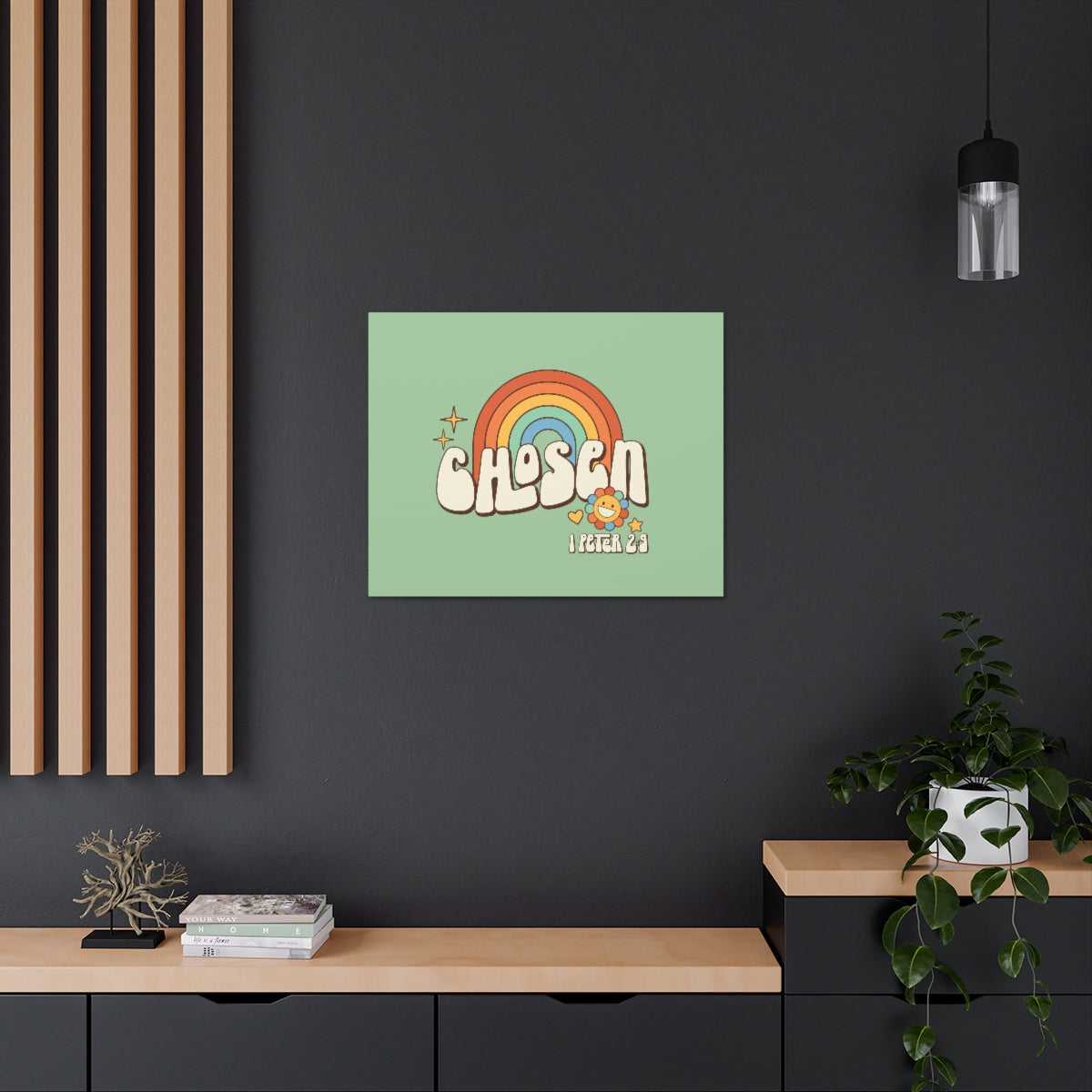 Scripture Walls Chosen Rainbow 1 Peter 2:9 Bible Verse Canvas Christian Wall Art Ready to Hang Unframed-Express Your Love Gifts