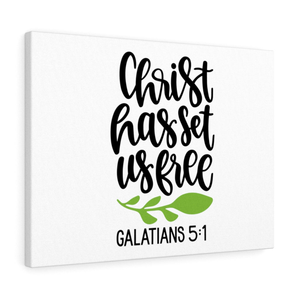 Scripture Walls Christ Has Set Us Free Galatians 5:1 Bible Verse Canvas Christian Wall Art Ready to Hang Unframed-Express Your Love Gifts