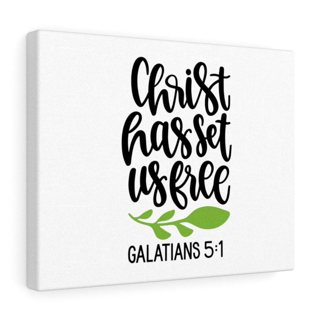 Scripture Walls Christ Has Set Us Free Galatians 5:1 Bible Verse Canvas Christian Wall Art Ready to Hang Unframed-Express Your Love Gifts