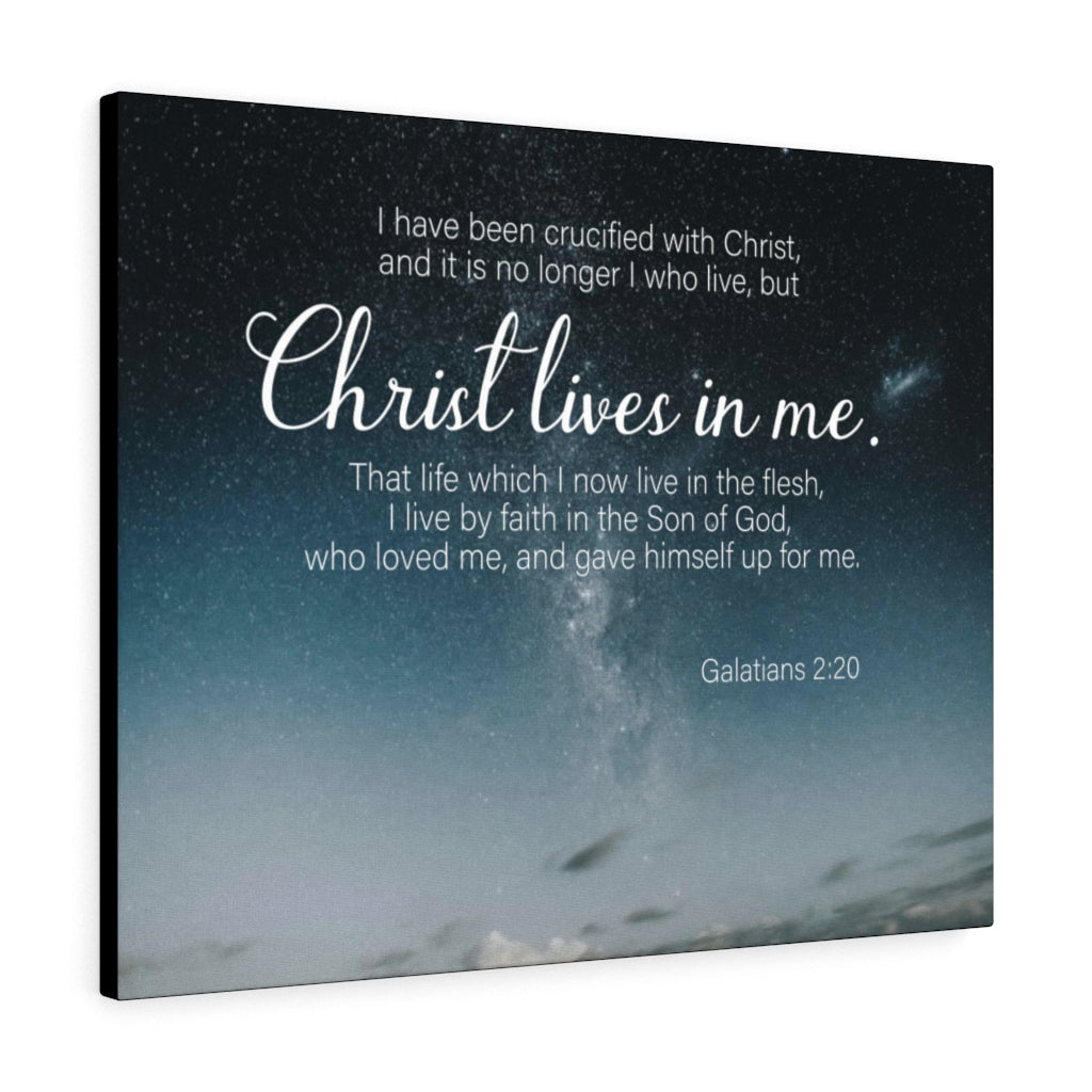 Scripture Walls Christ Lives in Me Galatians 2:20 Wall Art Christian Home Decor Unframed-Express Your Love Gifts