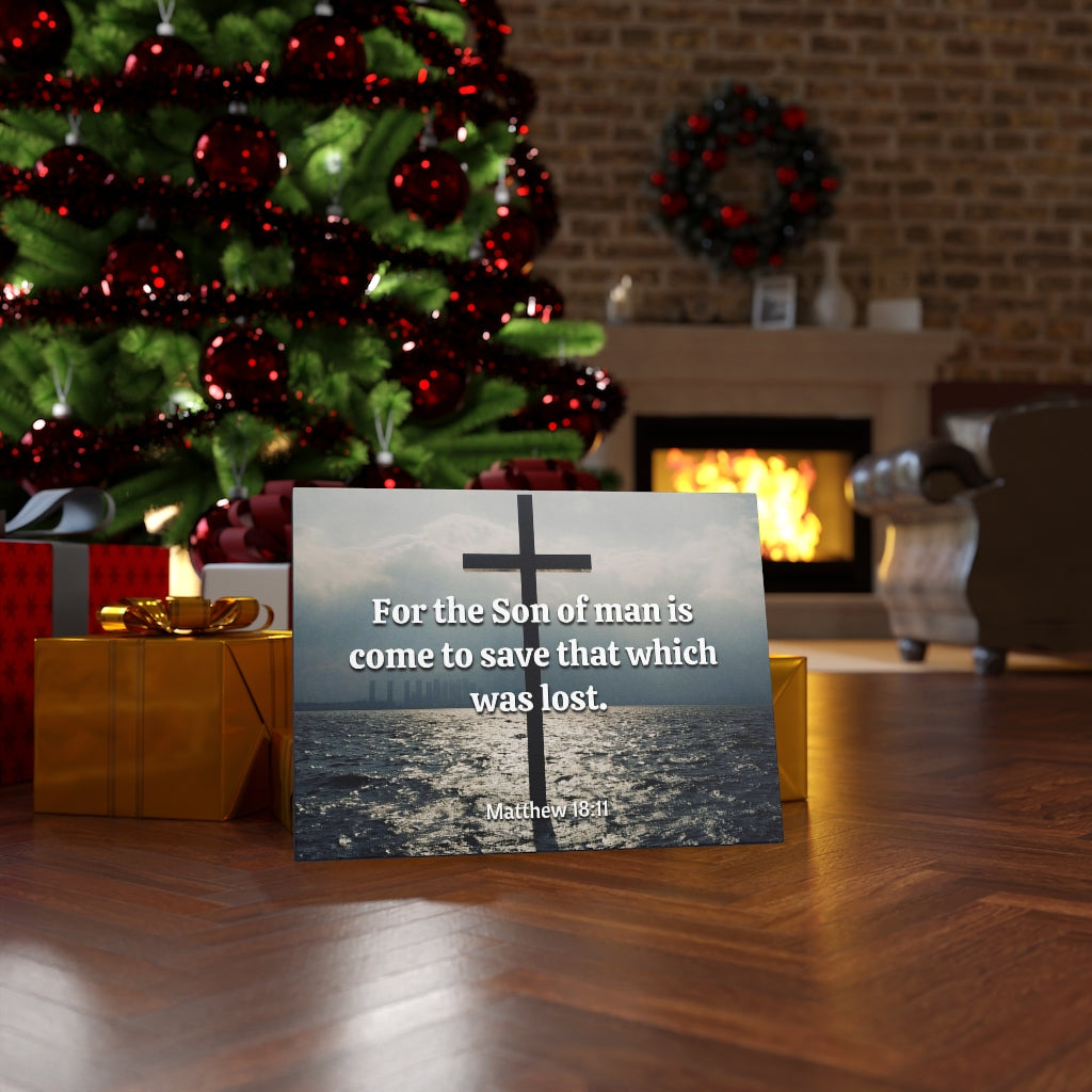 Scripture Walls Christ Saves Matthew 18:11 Bible Verse Canvas Christian Wall Art Ready to Hang Unframed-Express Your Love Gifts