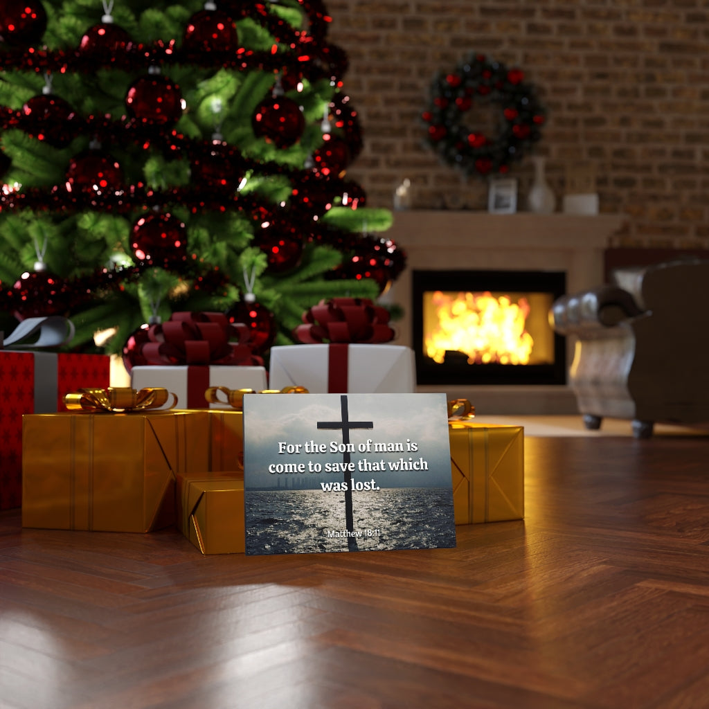 Scripture Walls Christ Saves Matthew 18:11 Bible Verse Canvas Christian Wall Art Ready to Hang Unframed-Express Your Love Gifts