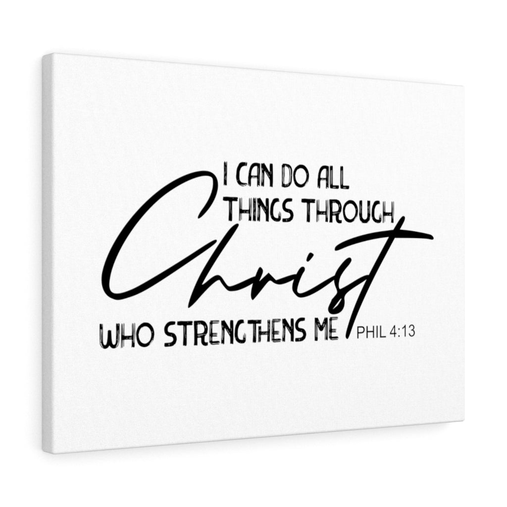 Scripture Walls Christ Who Strengthens Me Phil 4:13 Bible Verse Canvas Christian Wall Art Ready to Hang Unframed-Express Your Love Gifts