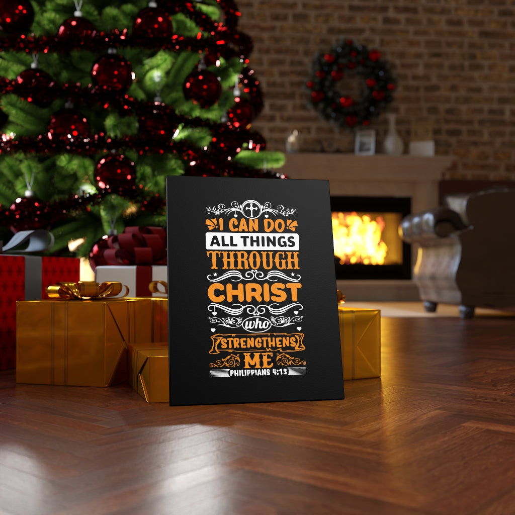 Scripture Walls Christ Who Strengthens Me Philippians 4:13 Bible Verse Canvas Christian Wall Art Ready to Hang Unframed-Express Your Love Gifts