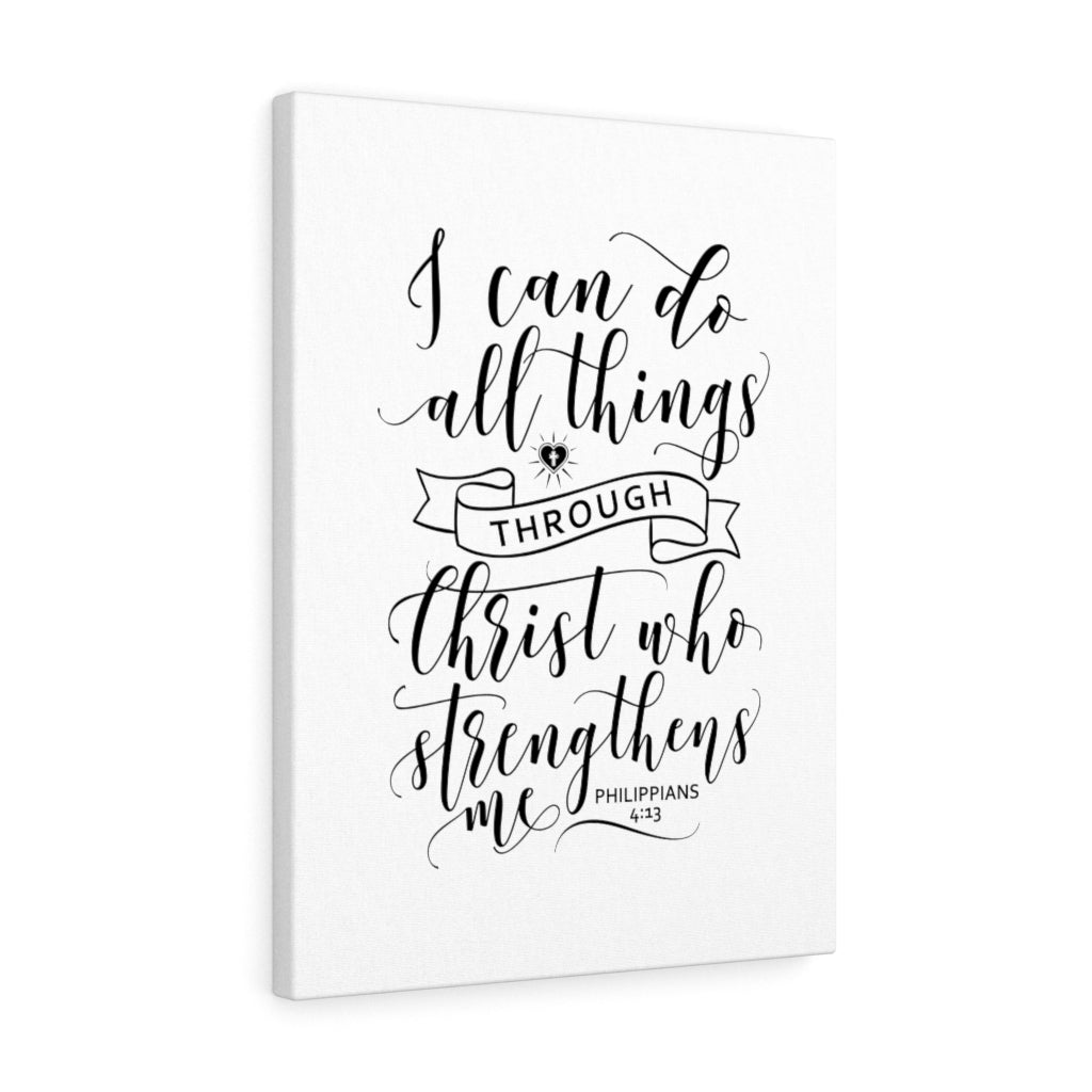 Scripture Walls Christ Who Strengthens Me Philippians 4:13 Bible Verse Canvas Christian Wall Art Ready to Hang Unframed-Express Your Love Gifts