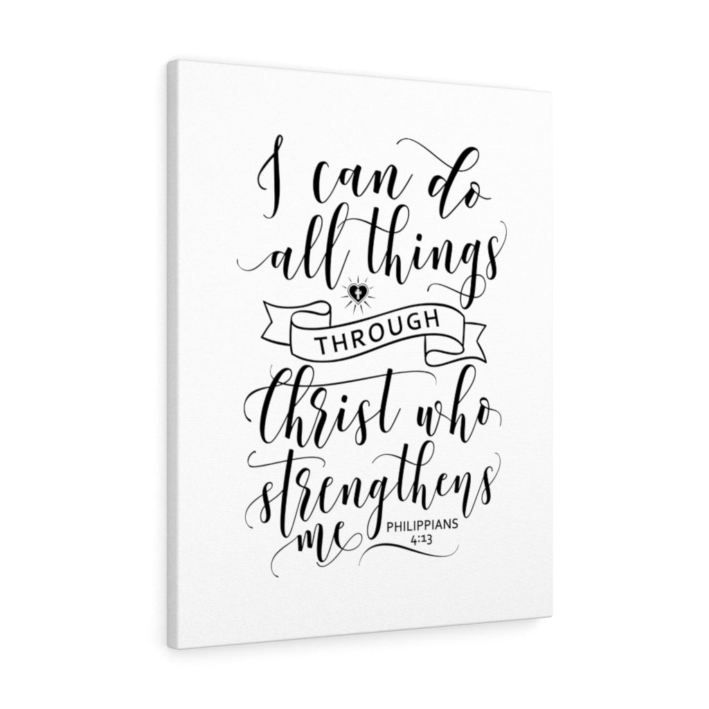 Scripture Walls Christ Who Strengthens Me Philippians 4:13 Bible Verse Canvas Christian Wall Art Ready to Hang Unframed-Express Your Love Gifts