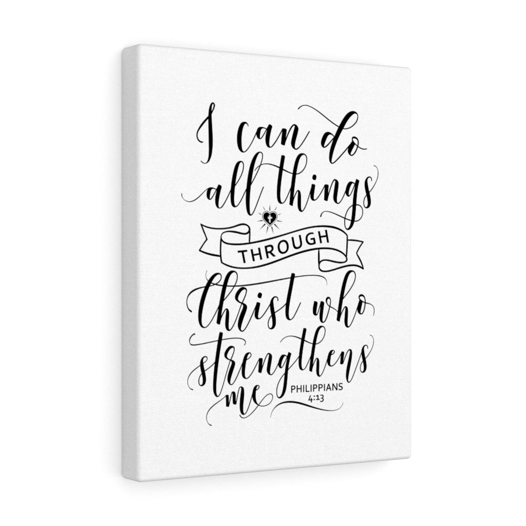 Scripture Walls Christ Who Strengthens Me Philippians 4:13 Bible Verse Canvas Christian Wall Art Ready to Hang Unframed-Express Your Love Gifts