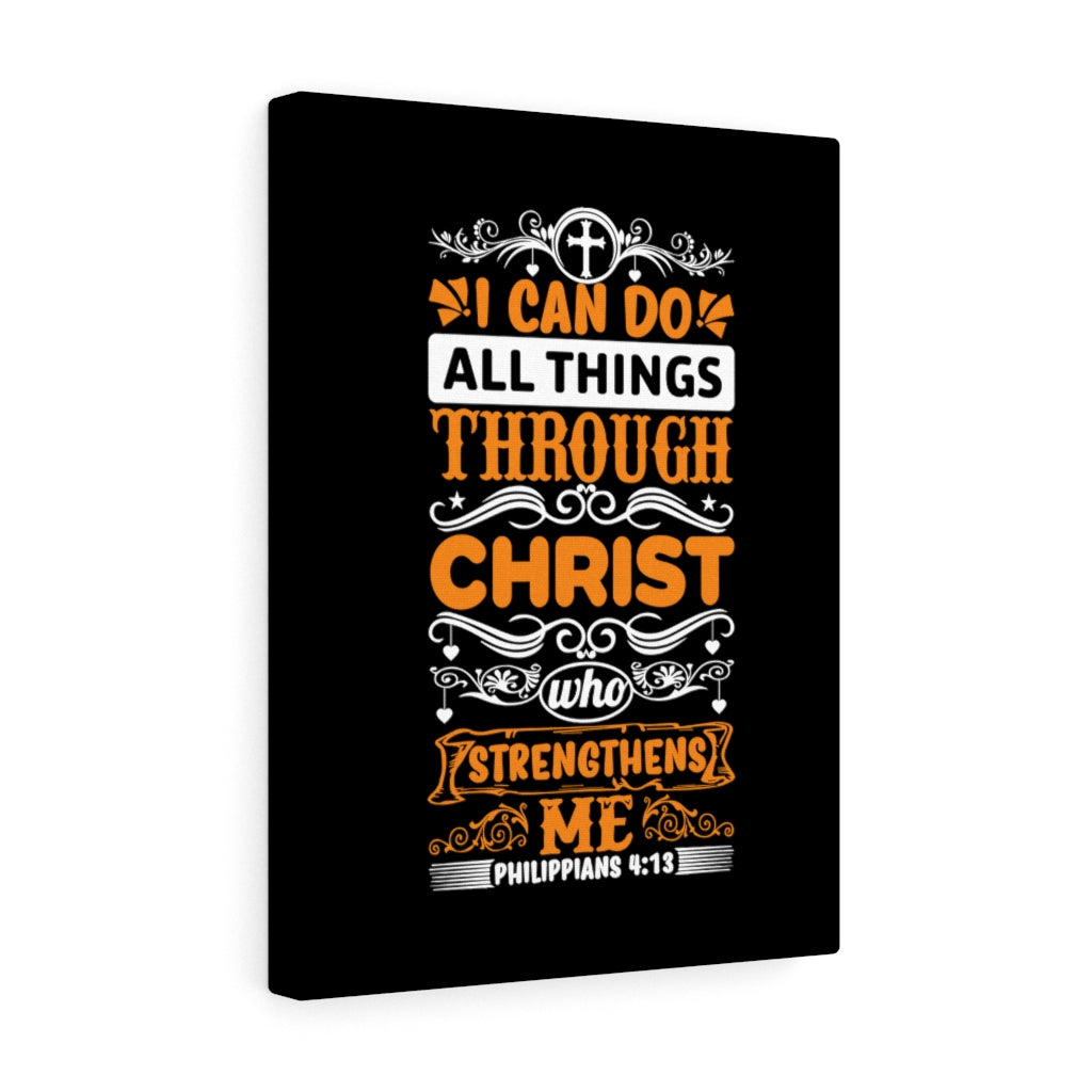 Scripture Walls Christ Who Strengthens Me Philippians 4:13 Bible Verse Canvas Christian Wall Art Ready to Hang Unframed-Express Your Love Gifts