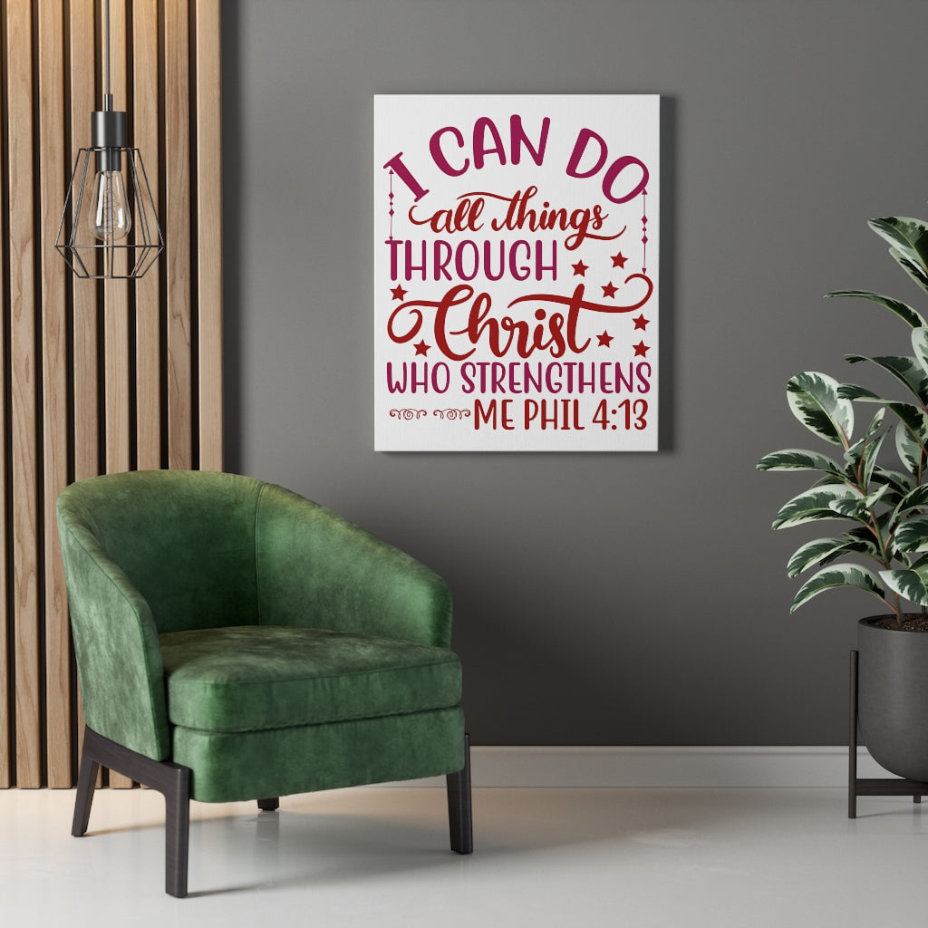 Scripture Walls Christ Who Strengthens Philippians 4:13 Christian Wall Art Bible Verse Print Ready Unframed-Express Your Love Gifts