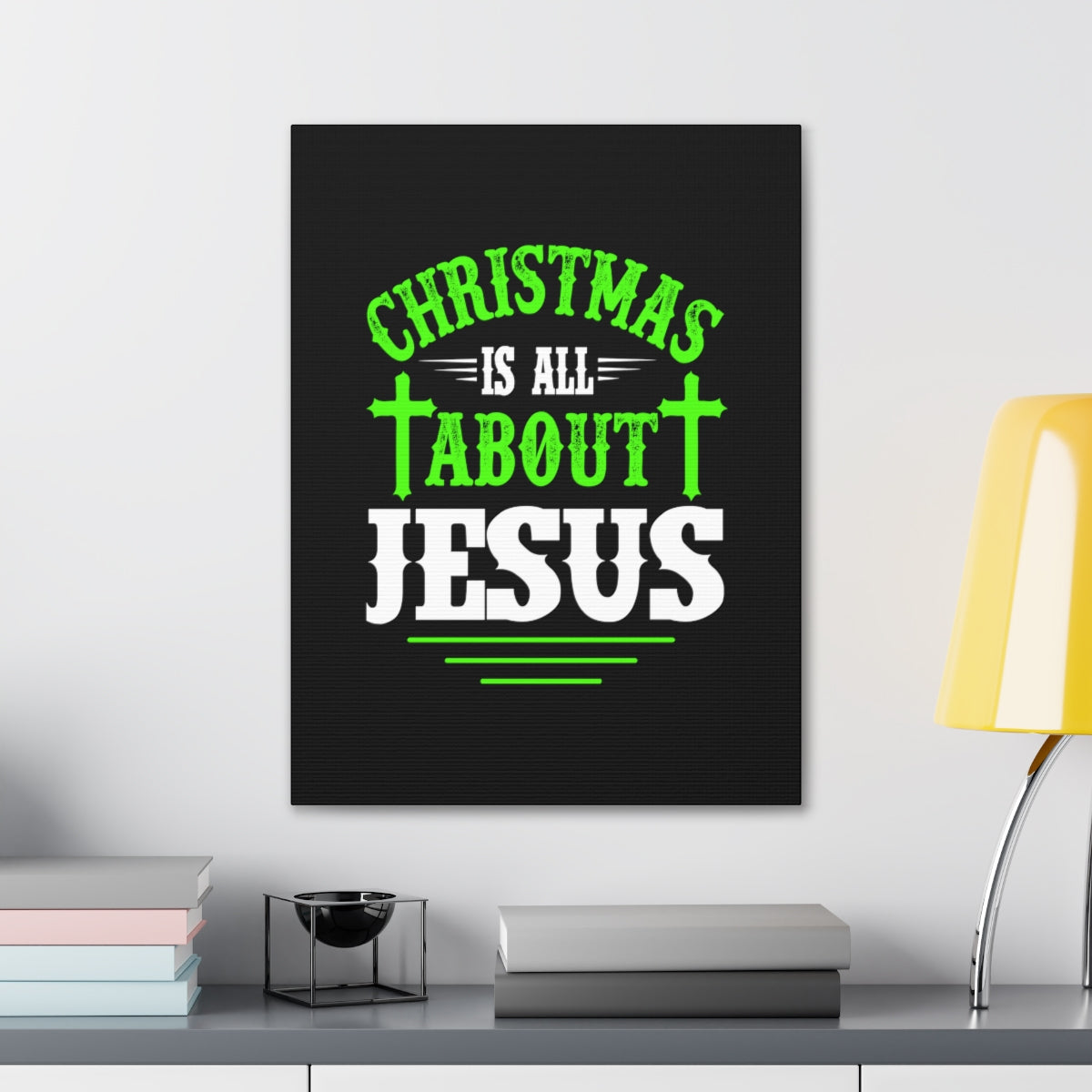 Scripture Walls Christmas Is All About Jesus Luke 2:11 Christian Wall Art Bible Verse Print Ready to Hang Unframed-Express Your Love Gifts