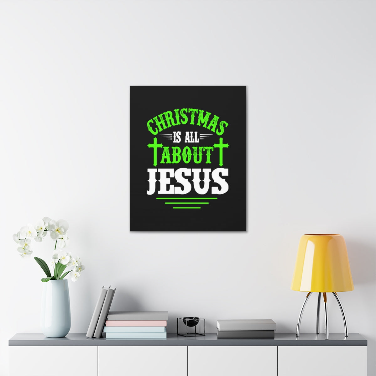Scripture Walls Christmas Is All About Jesus Luke 2:11 Christian Wall Art Bible Verse Print Ready to Hang Unframed-Express Your Love Gifts