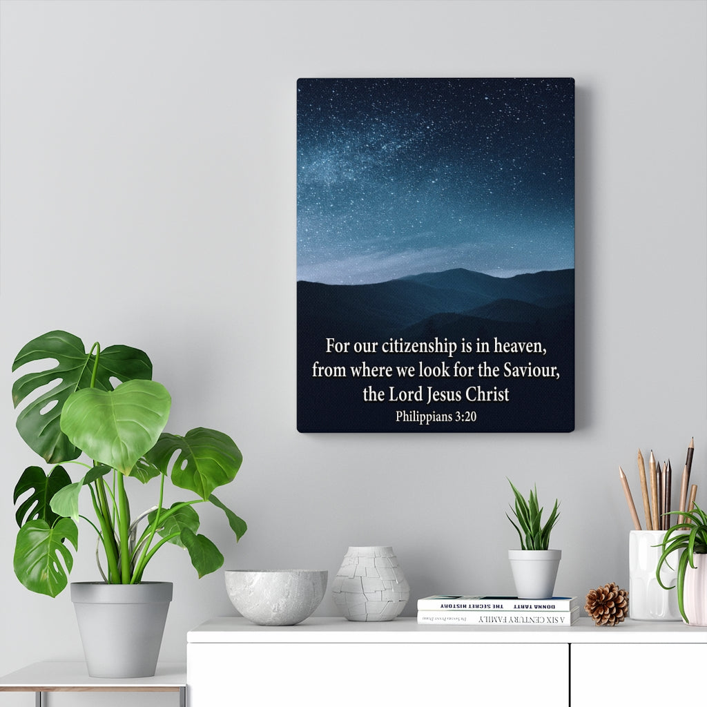 Scripture Walls Citizenship is in Heaven Philippians 3:20 Christian Wall Decor Bible Art Ready to Hang Unframed-Express Your Love Gifts