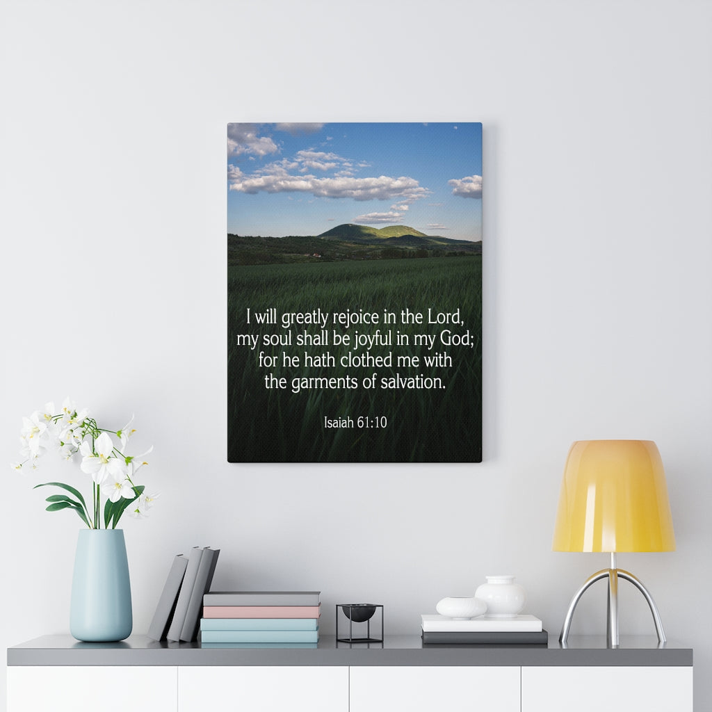 Scripture Walls Clothed in Salvation Isaiah 61:10 Wall Art Christian Home Decor Unframed-Express Your Love Gifts