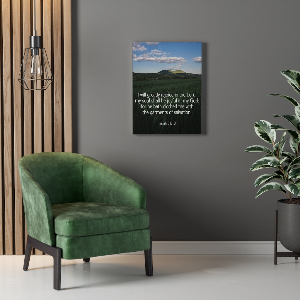 Scripture Walls Clothed in Salvation Isaiah 61:10 Wall Art Christian Home Decor Unframed-Express Your Love Gifts
