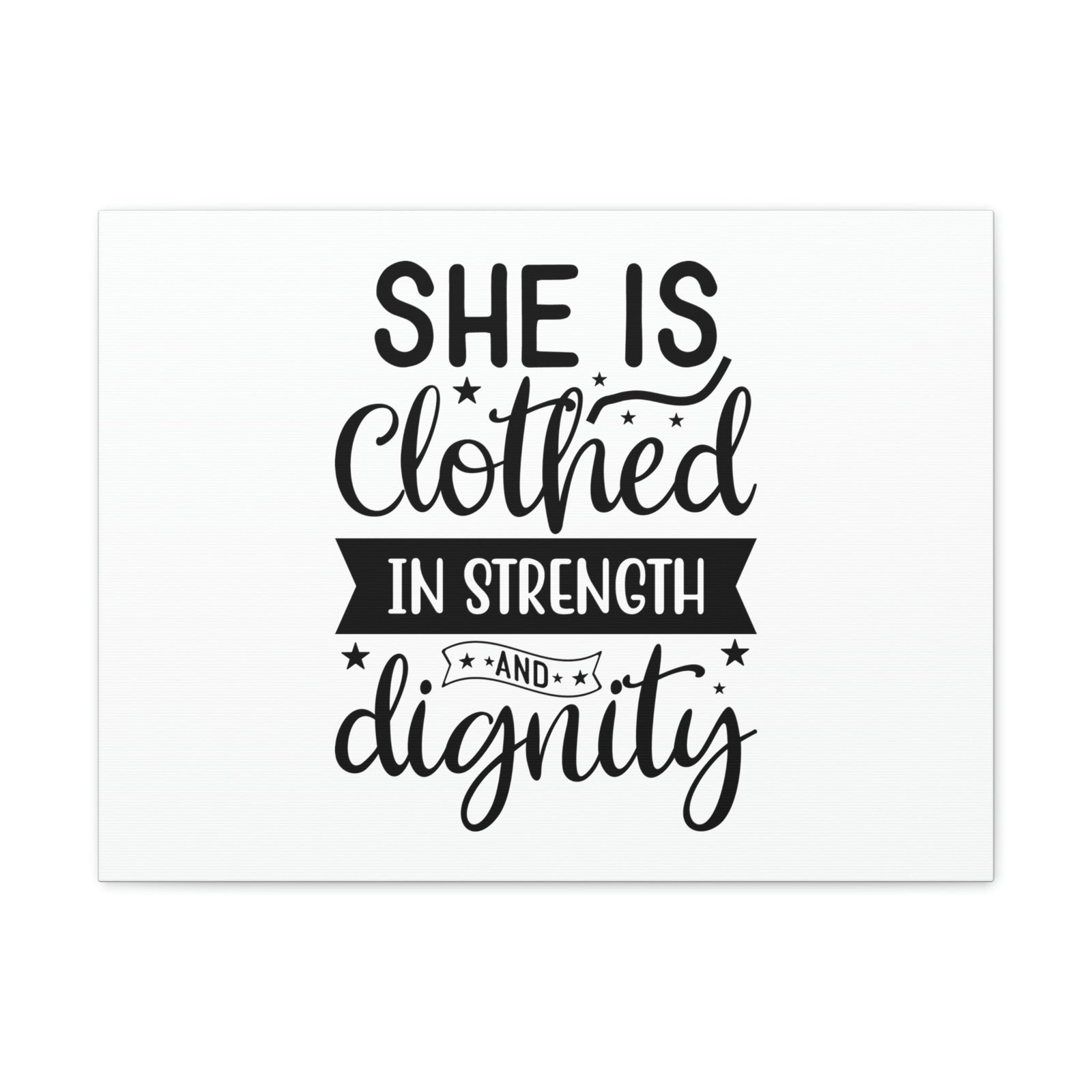 Scripture Walls Clothed In Strength Proverbs 31:25 Many Stars Christian Wall Art Bible Verse Print Ready to Hang Unframed-Express Your Love Gifts