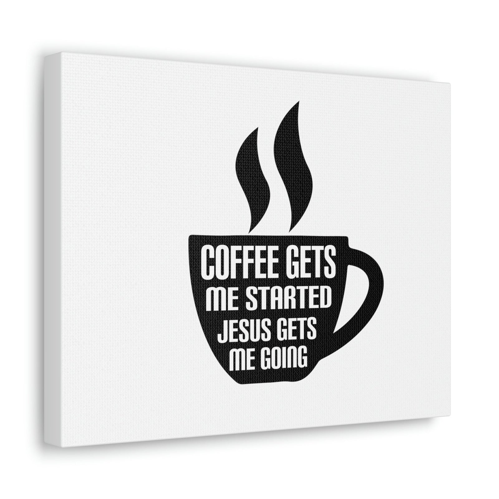 Scripture Walls Coffee Cup Gets Me Started Hebrews 12:2 Christian Wall Art Bible Verse Print Ready to Hang Unframed-Express Your Love Gifts