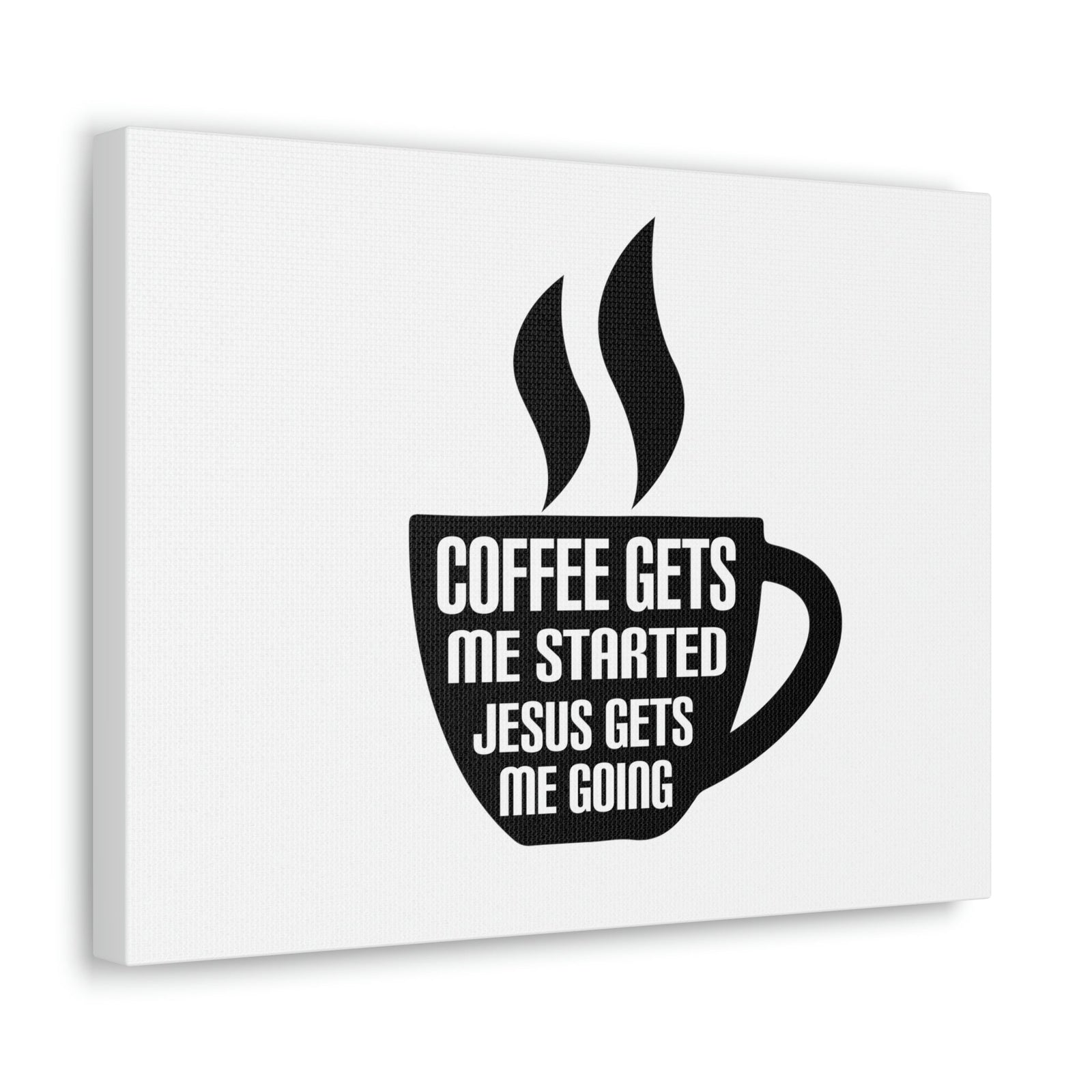 Scripture Walls Coffee Cup Gets Me Started Hebrews 12:2 Christian Wall Art Bible Verse Print Ready to Hang Unframed-Express Your Love Gifts