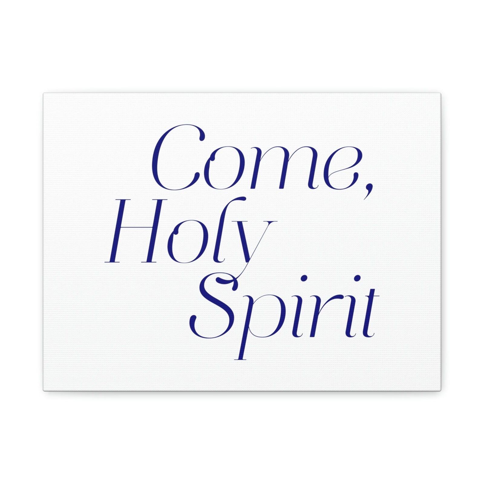 Scripture Walls Come, Holy Spirit John 14:26 Dark Blue Bible Verse Canvas Christian Wall Art Ready to Hang Unframed-Express Your Love Gifts