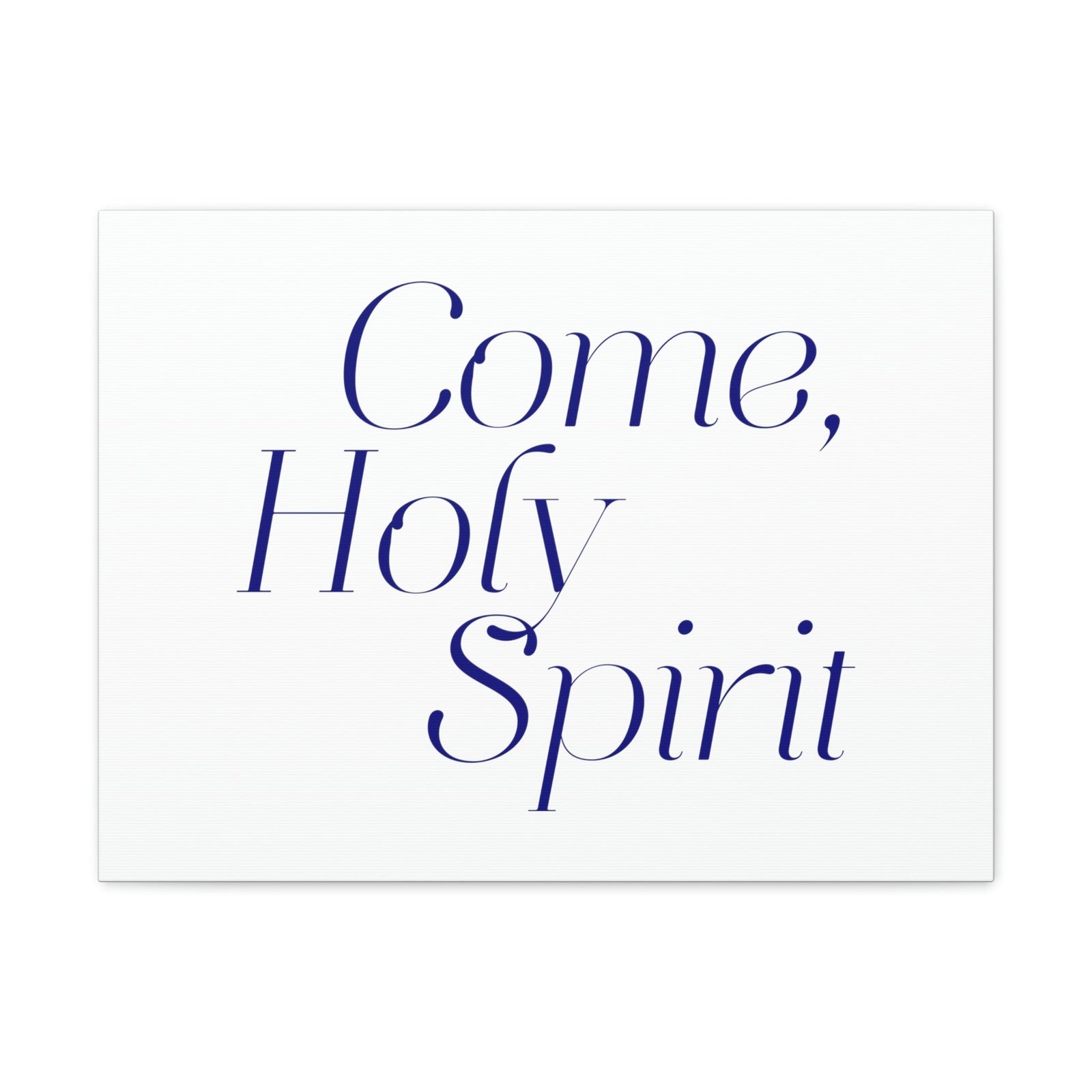 Scripture Walls Come, Holy Spirit John 14:26 Dark Blue Bible Verse Canvas Christian Wall Art Ready to Hang Unframed-Express Your Love Gifts