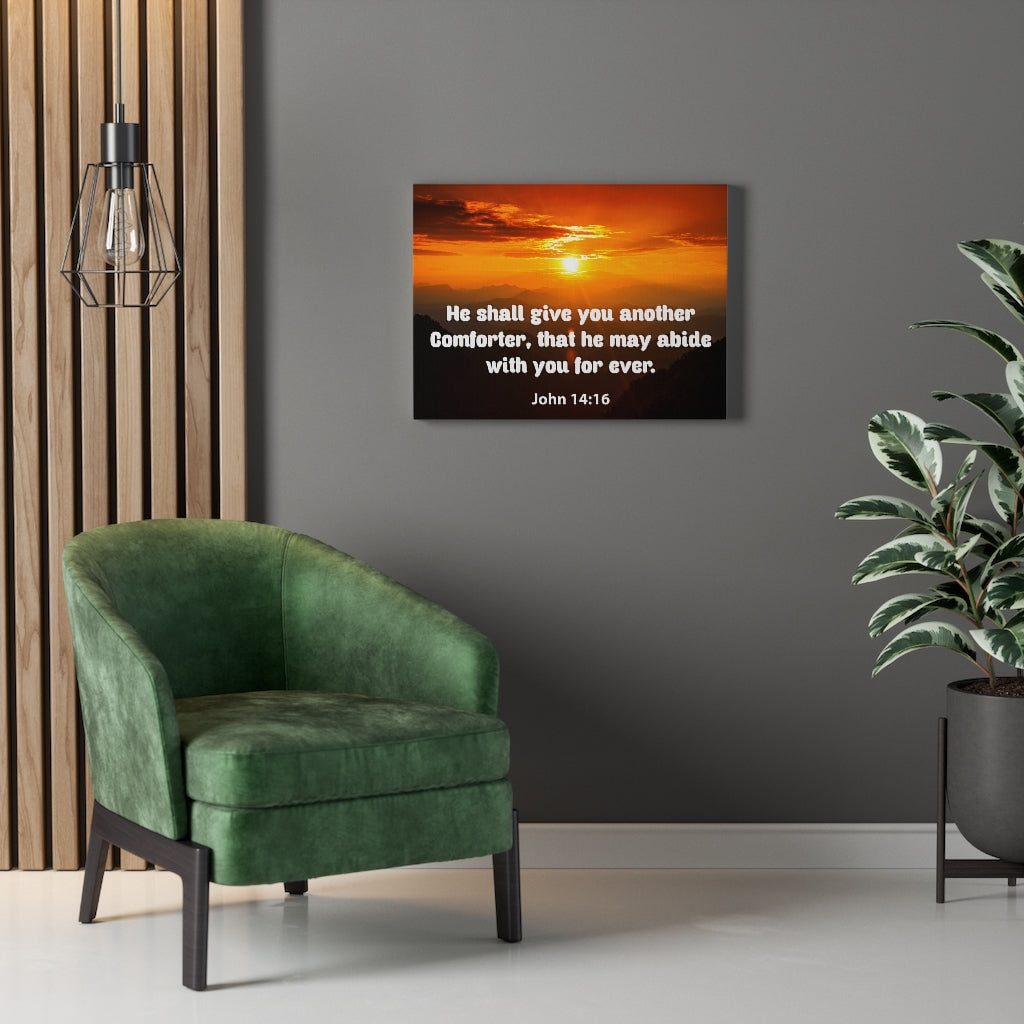 Scripture Walls Comforter John 14:16 Christian Home Decor Bible Art Unframed-Express Your Love Gifts