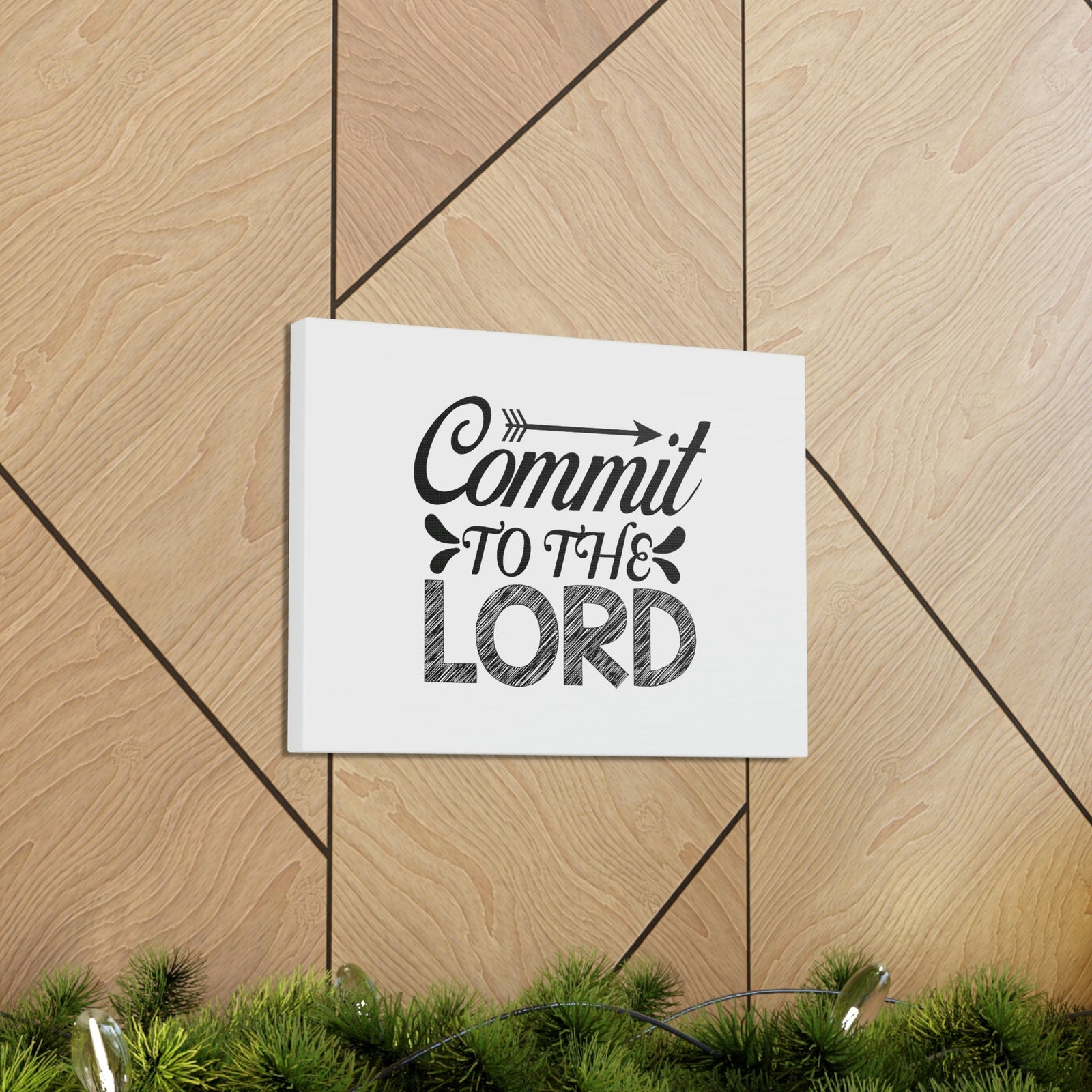 Scripture Walls Commit To the Lord Proverbs 16:3 Arrow Christian Wall Art Bible Verse Print Ready to Hang Unframed-Express Your Love Gifts