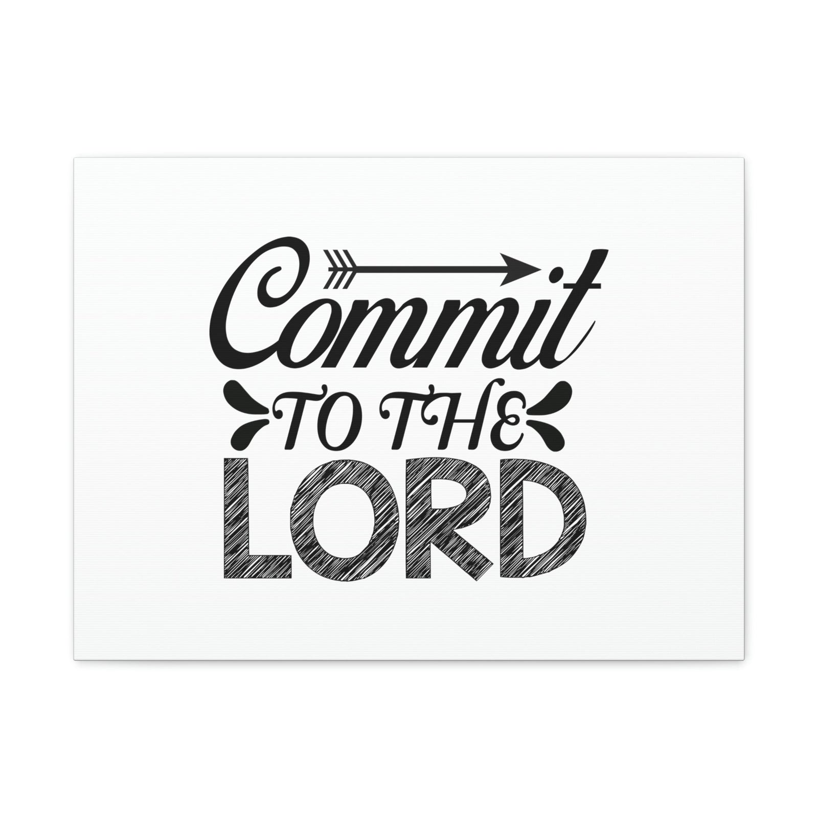 Scripture Walls Commit To the Lord Proverbs 16:3 Arrow Christian Wall Art Bible Verse Print Ready to Hang Unframed-Express Your Love Gifts