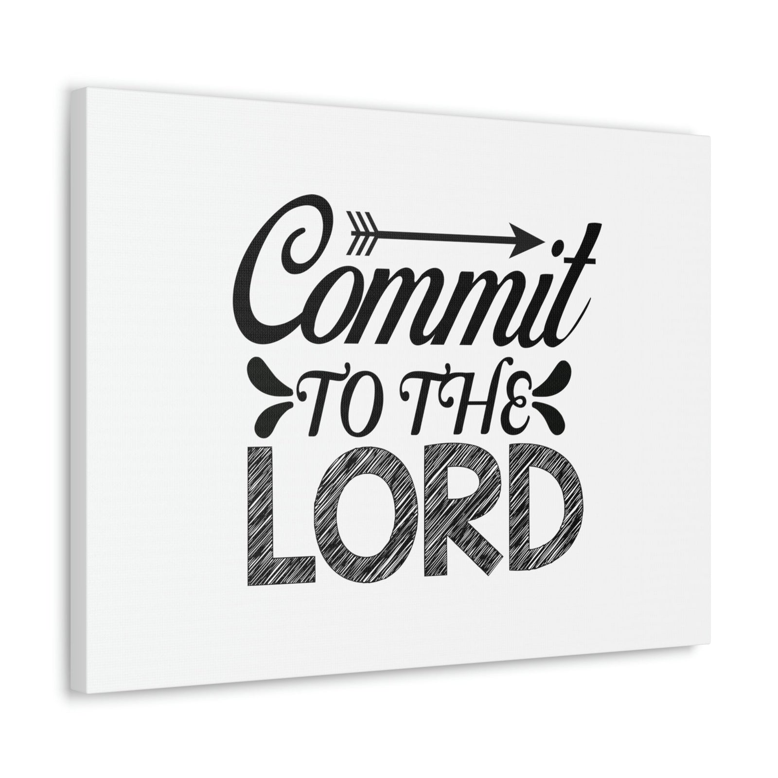 Scripture Walls Commit To the Lord Proverbs 16:3 Arrow Christian Wall Art Bible Verse Print Ready to Hang Unframed-Express Your Love Gifts