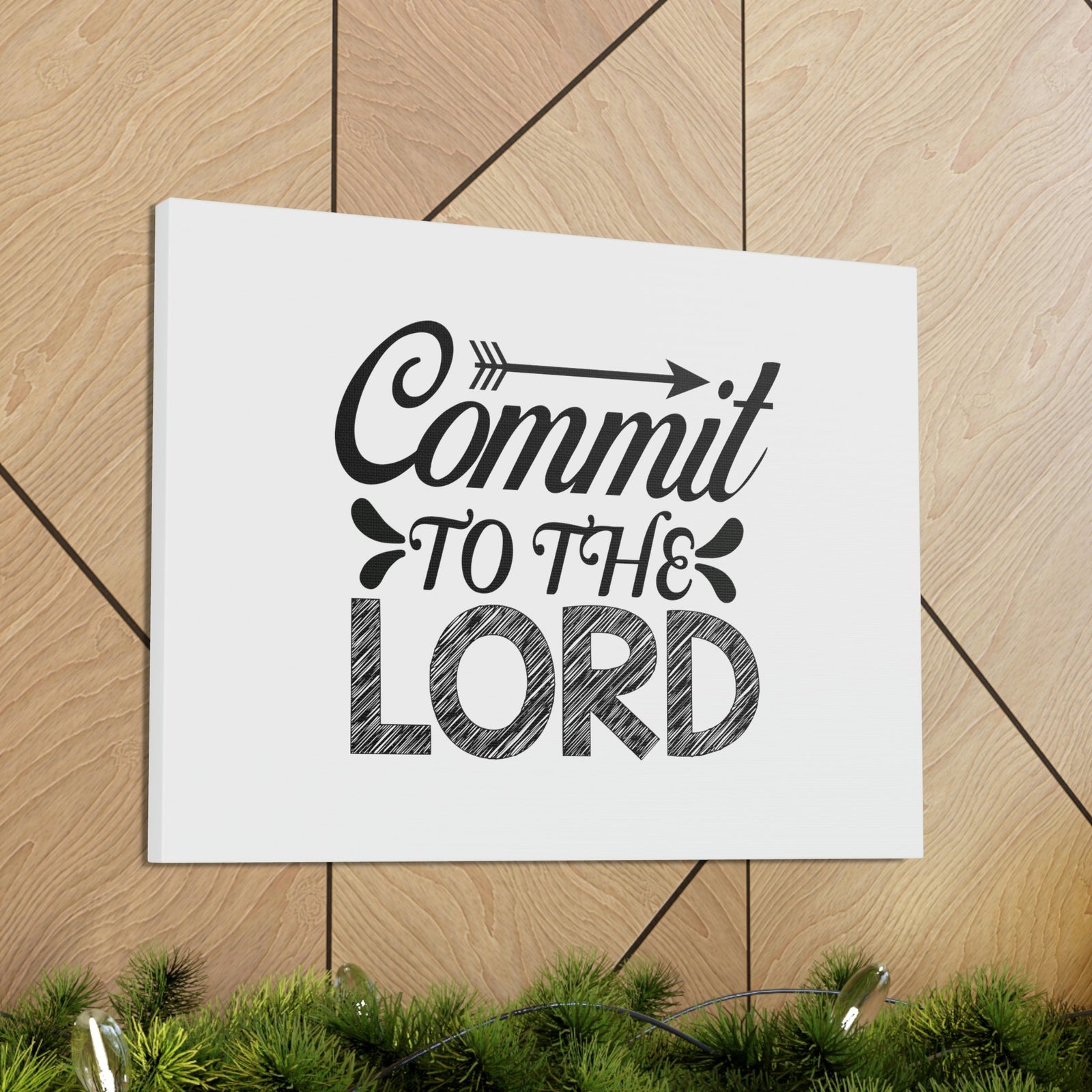 Scripture Walls Commit To the Lord Proverbs 16:3 Arrow Christian Wall Art Bible Verse Print Ready to Hang Unframed-Express Your Love Gifts