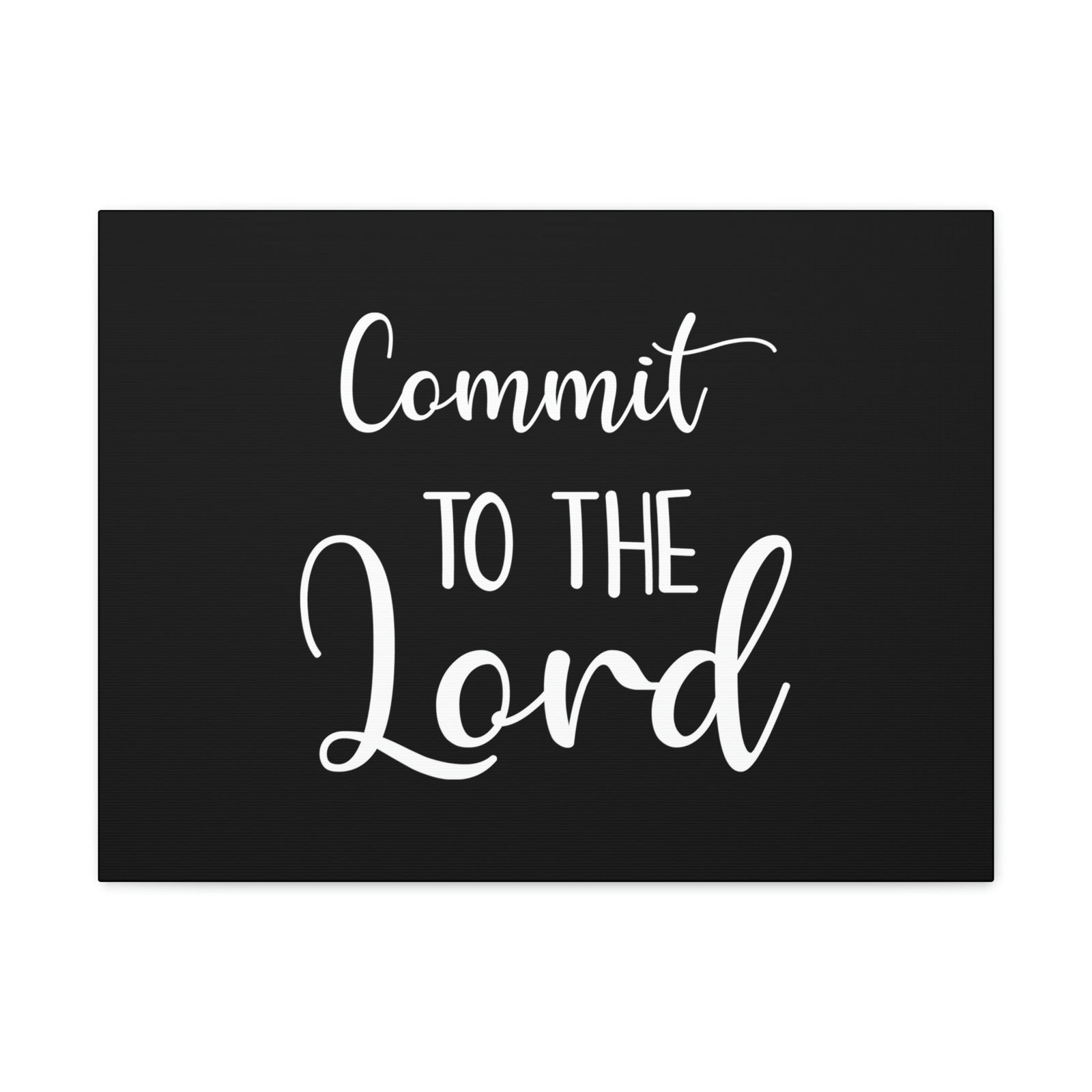 Scripture Walls Commit To The Lord Proverbs 16:3 Black Christian Wall Art Bible Verse Print Ready to Hang Unframed-Express Your Love Gifts