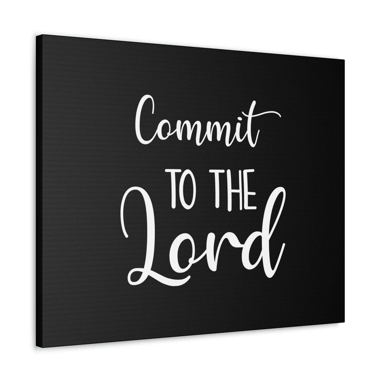 Scripture Walls Commit To The Lord Proverbs 16:3 Black Christian Wall Art Bible Verse Print Ready to Hang Unframed-Express Your Love Gifts
