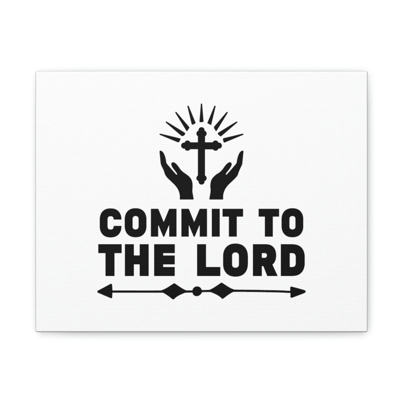 Scripture Walls Commit To The Lord Proverbs 16:3 Cross Christian Wall Art Bible Verse Print Ready to Hang Unframed-Express Your Love Gifts