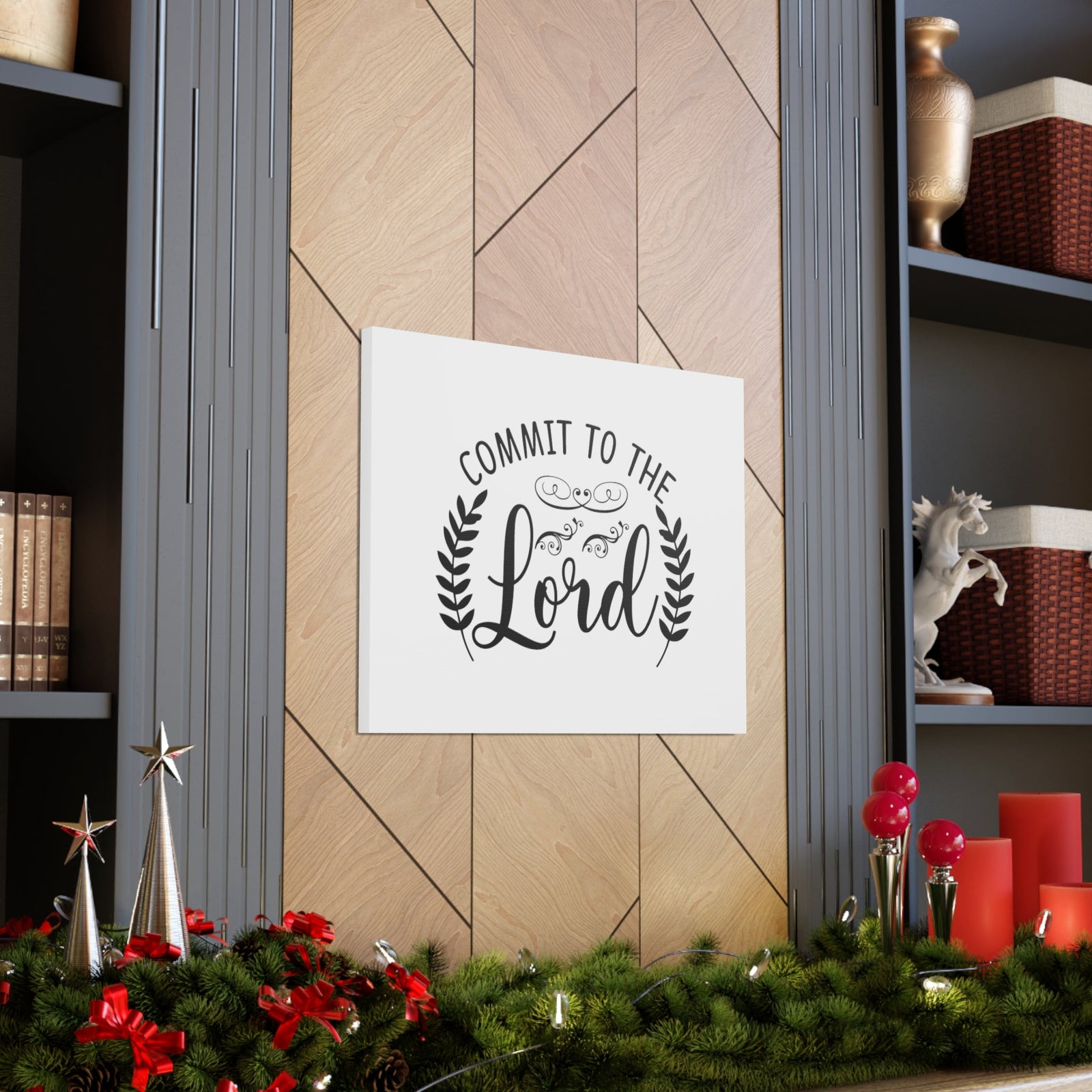 Scripture Walls Commit To The Lord Proverbs 16:3 Leaves Christian Wall Art Bible Verse Print Ready to Hang Unframed-Express Your Love Gifts
