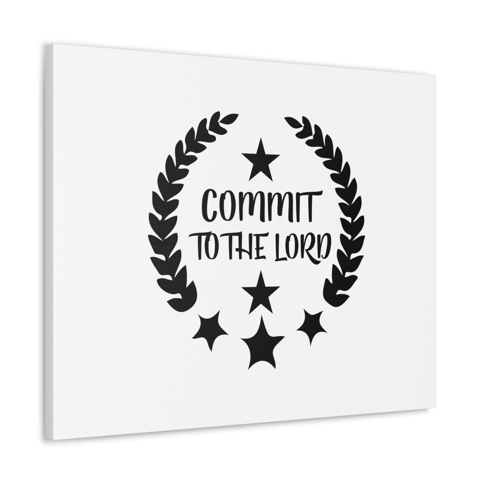 Scripture Walls Commit To The Lord Proverbs 16:3 Stars Christian Wall Art Bible Verse Print Ready to Hang Unframed-Express Your Love Gifts