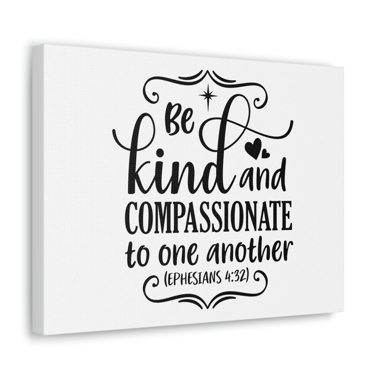 Scripture Walls Compassionate To One Another Ephesians 4:32 Shining Star Bible Verse Canvas Christian Wall Art Ready to Hang Unframed-Express Your Love Gifts